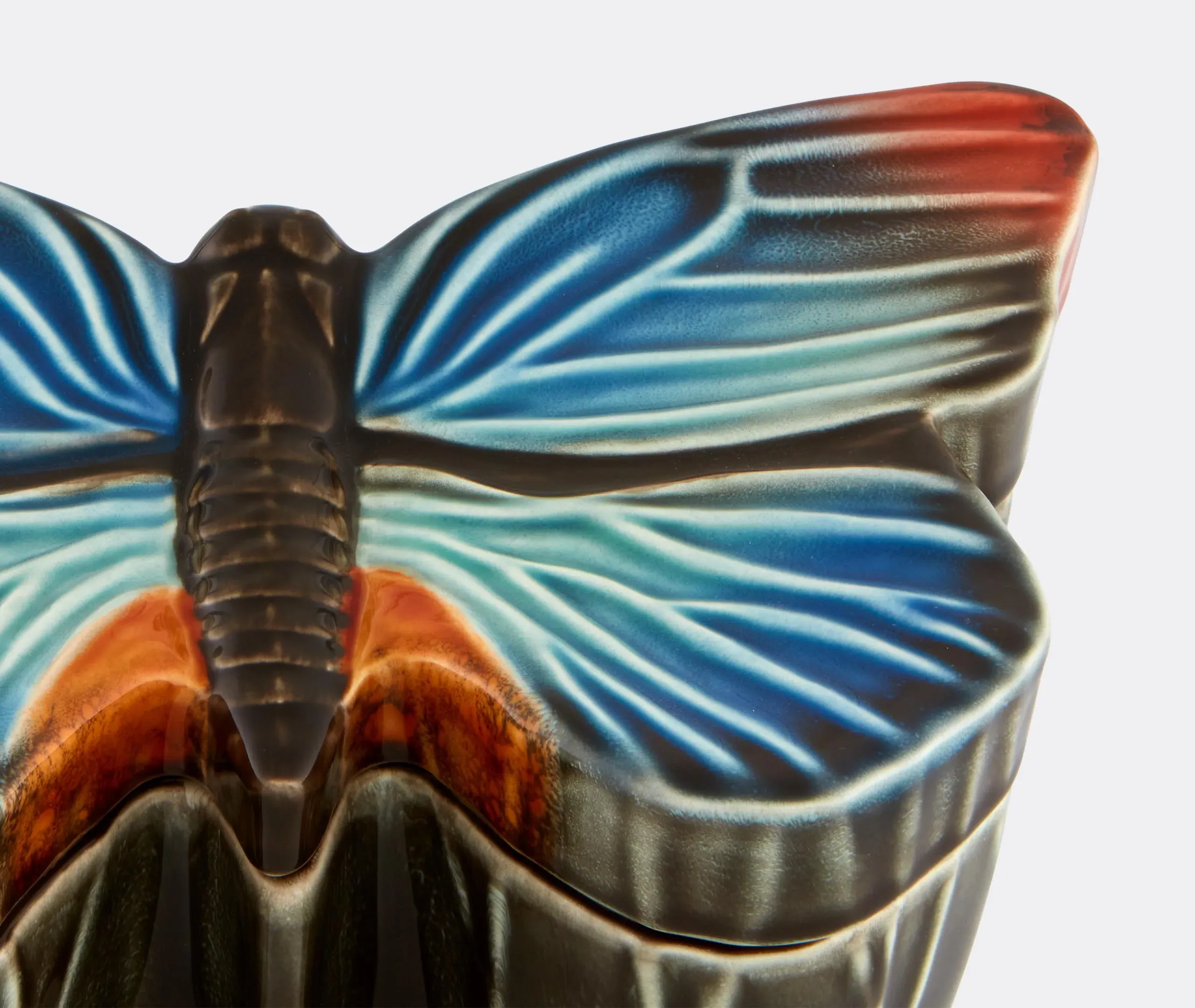 Cloudy Butterflies Large Decorative Box - Light Blue, Ceramic