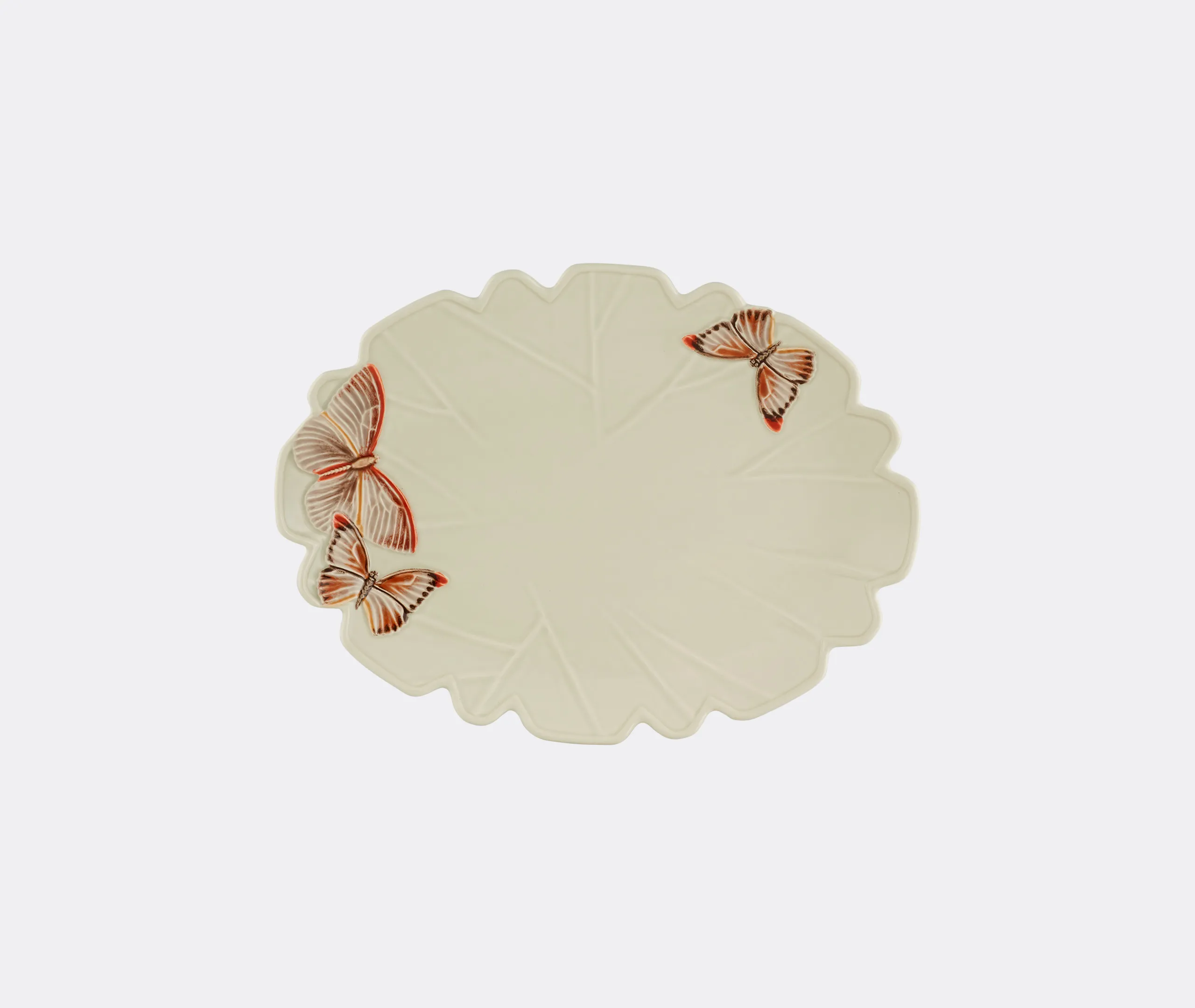 Cloudy Butterflies Oval Platter - Pink, Ceramic