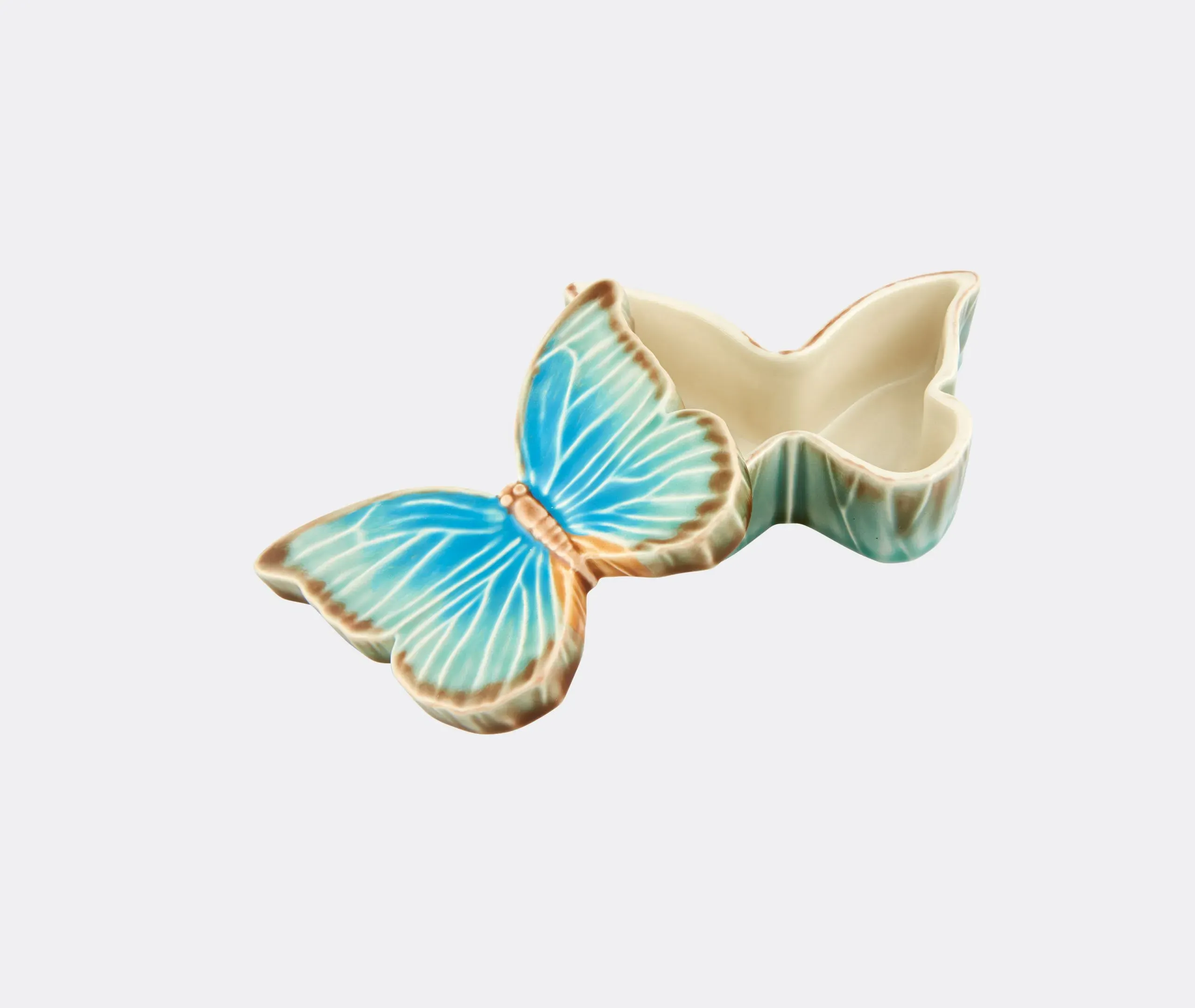 Cloudy Butterflies Small Decorative Box - Light Blue, Ceramic