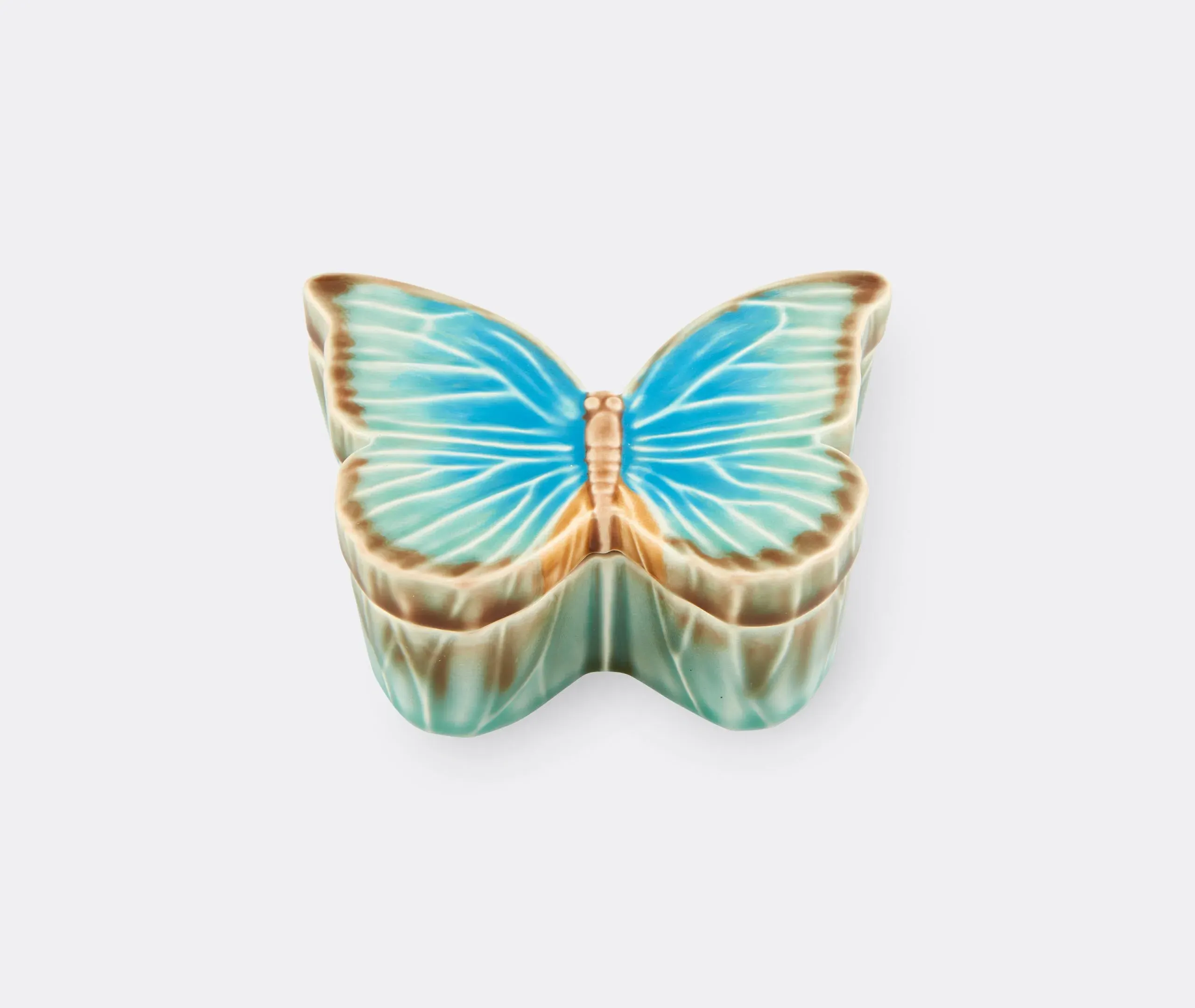 Cloudy Butterflies Small Decorative Box - Light Blue, Ceramic image