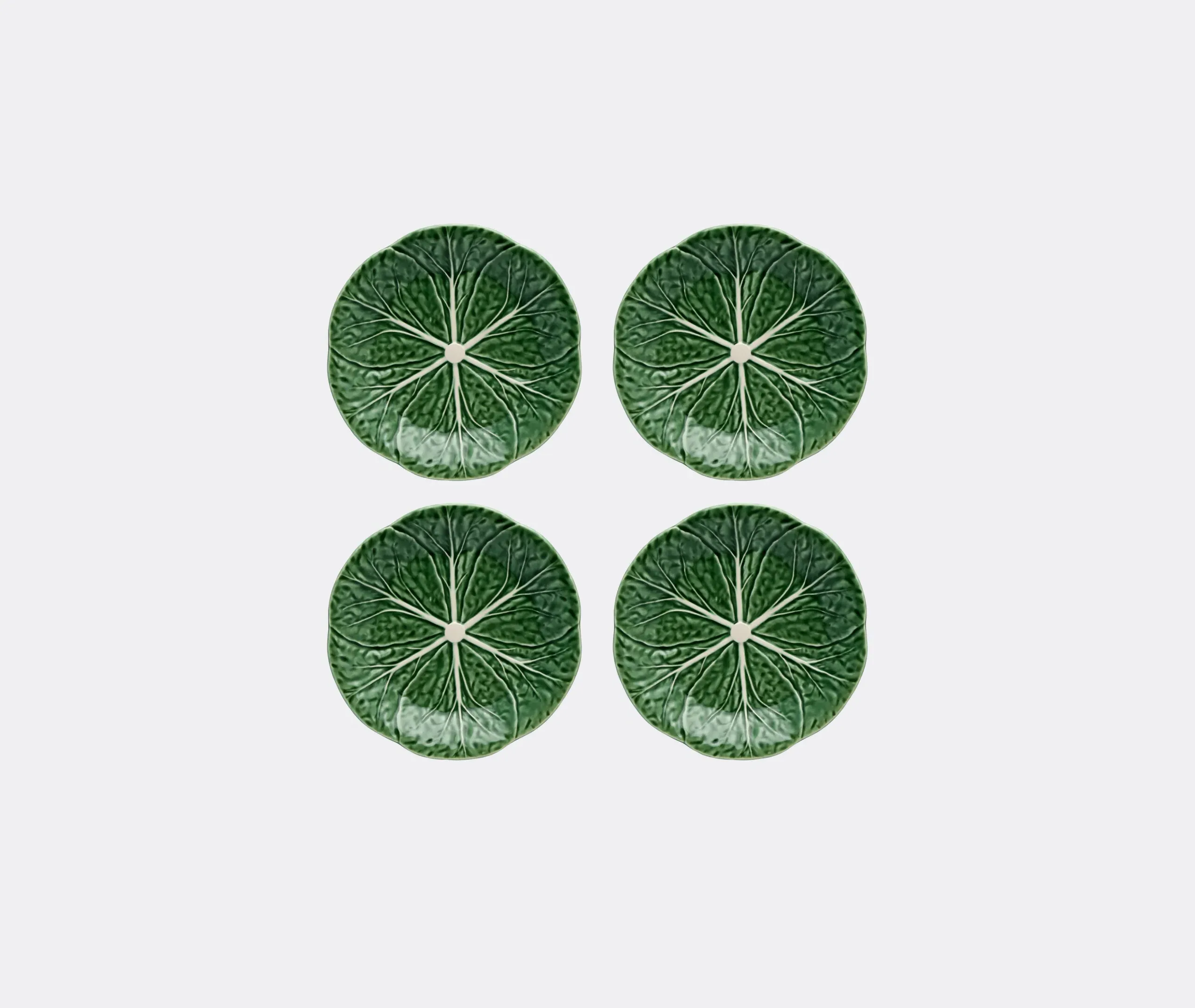 Couve Dessert Plate Set of Four - Green, Ceramic product