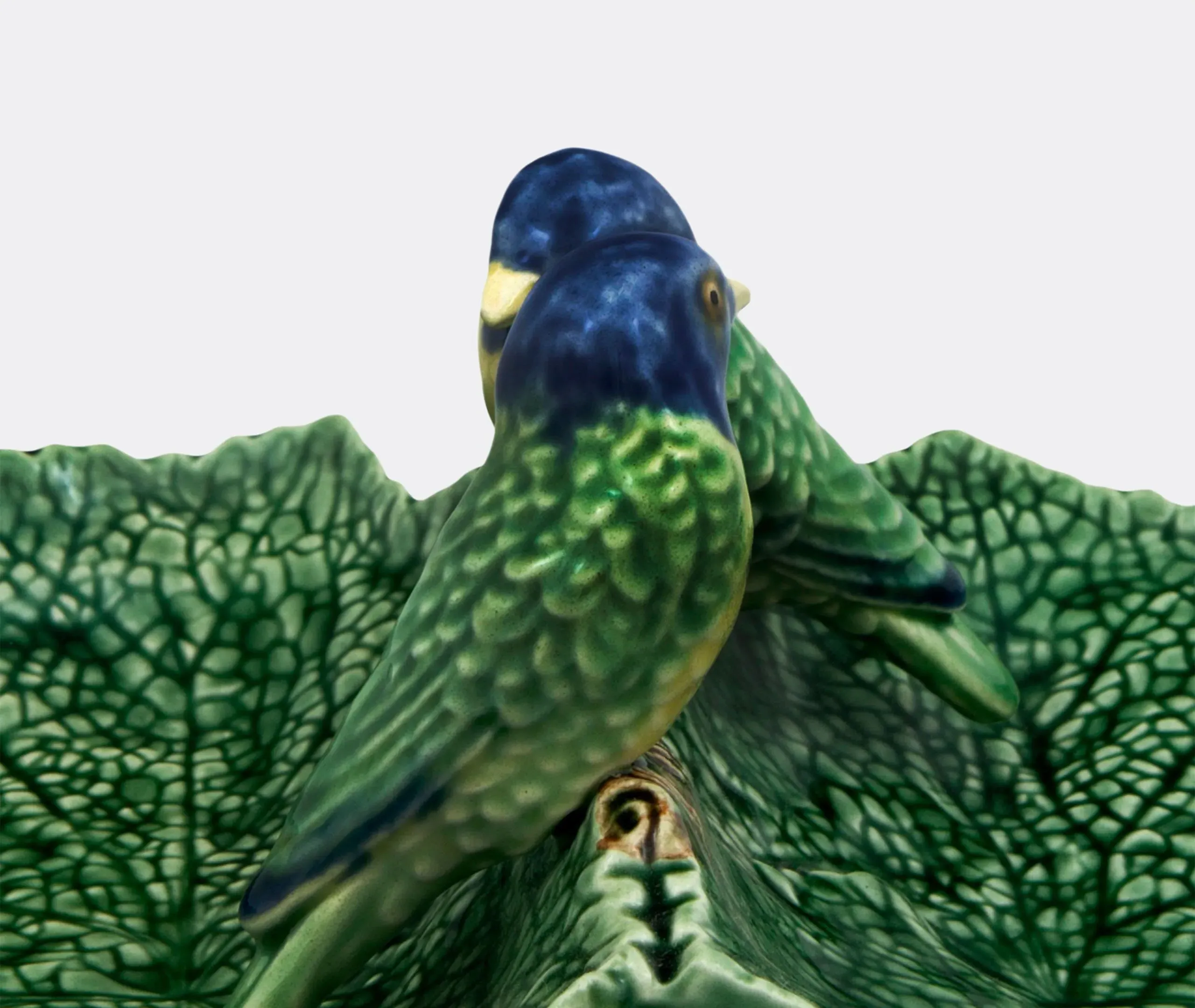 Double Leaf Bowl with Bird Design - Multicolour