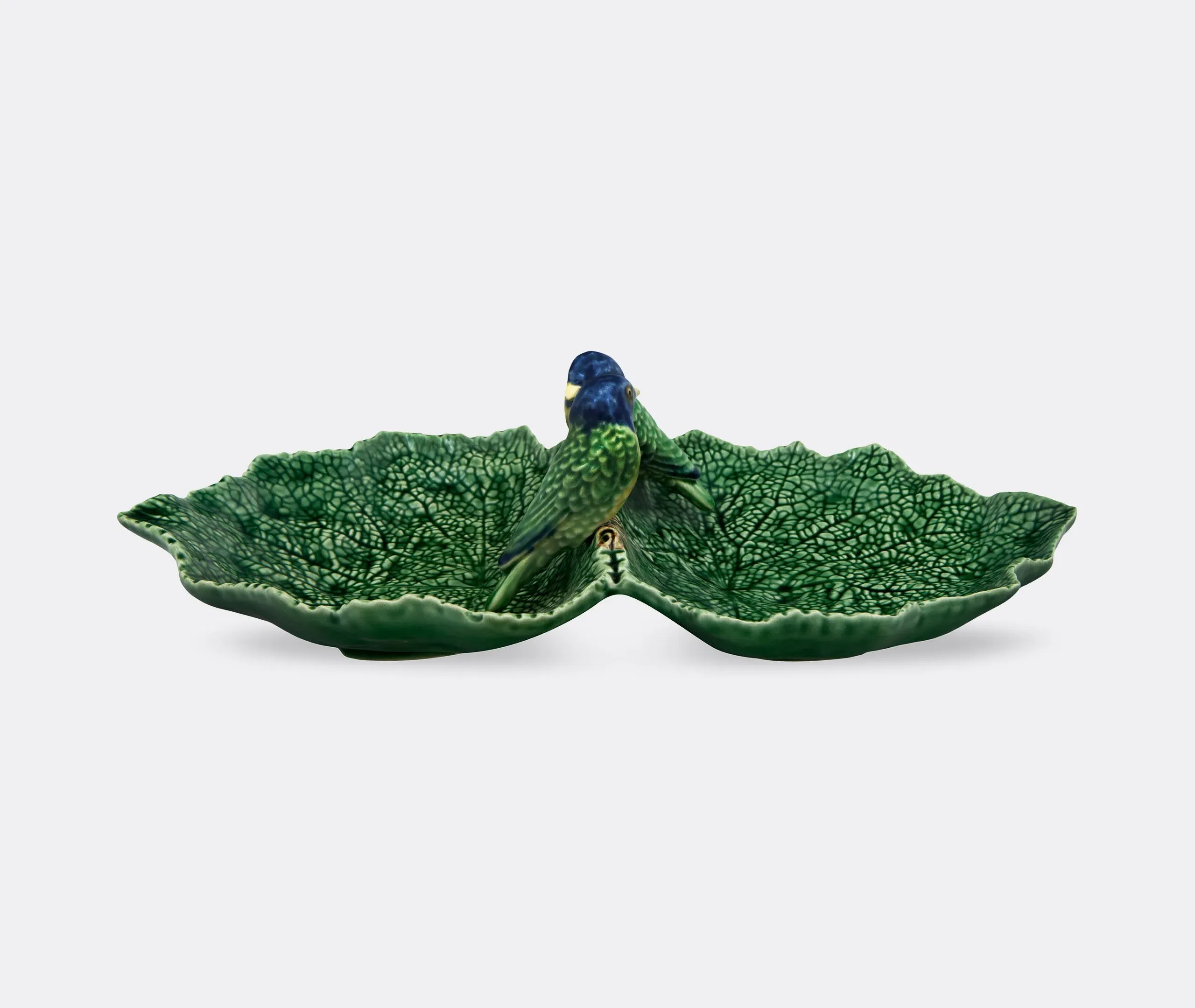 Double Leaf Bowl with Bird Design - Multicolour image