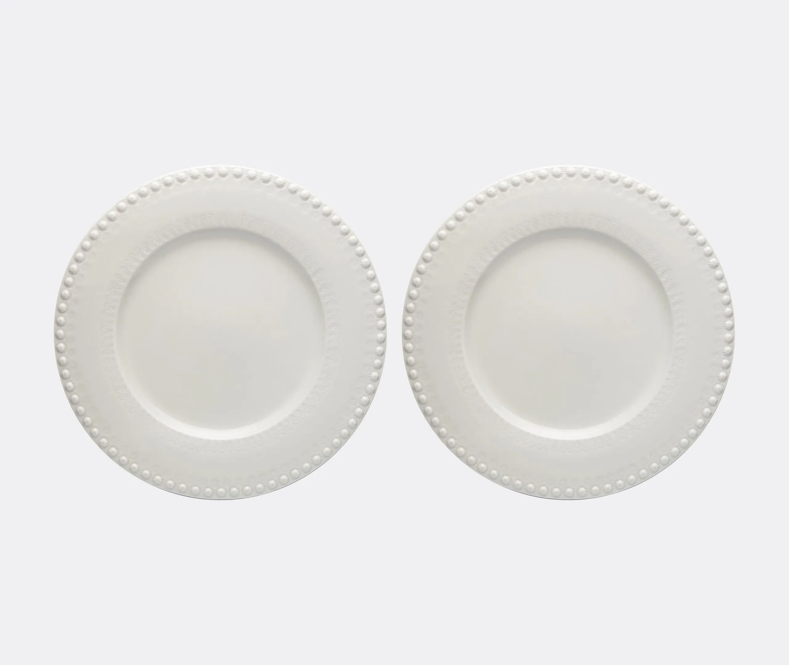 Fantasia Charger Plate Set of Two - Ivory, Earthenware