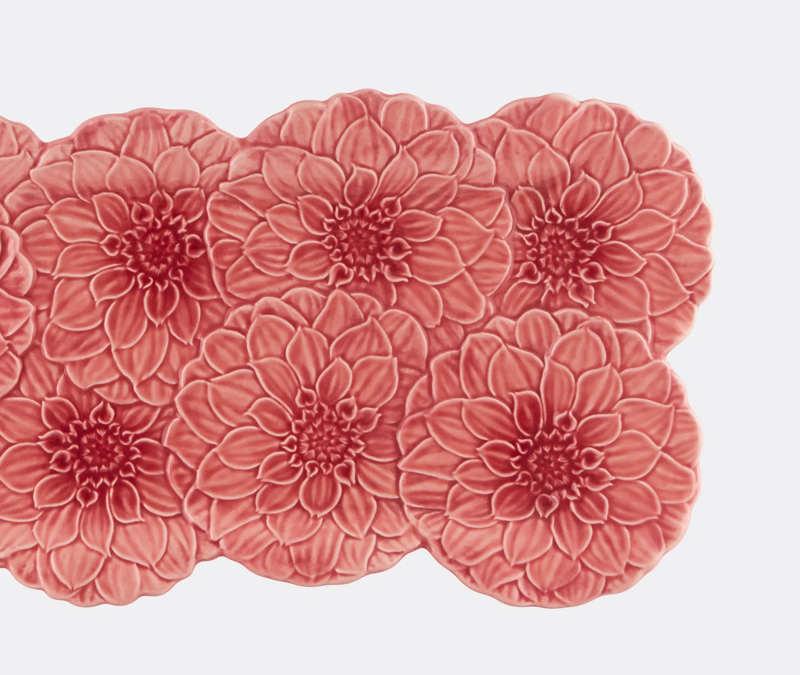 Floral Serving Tray - Pink, Ceramic
