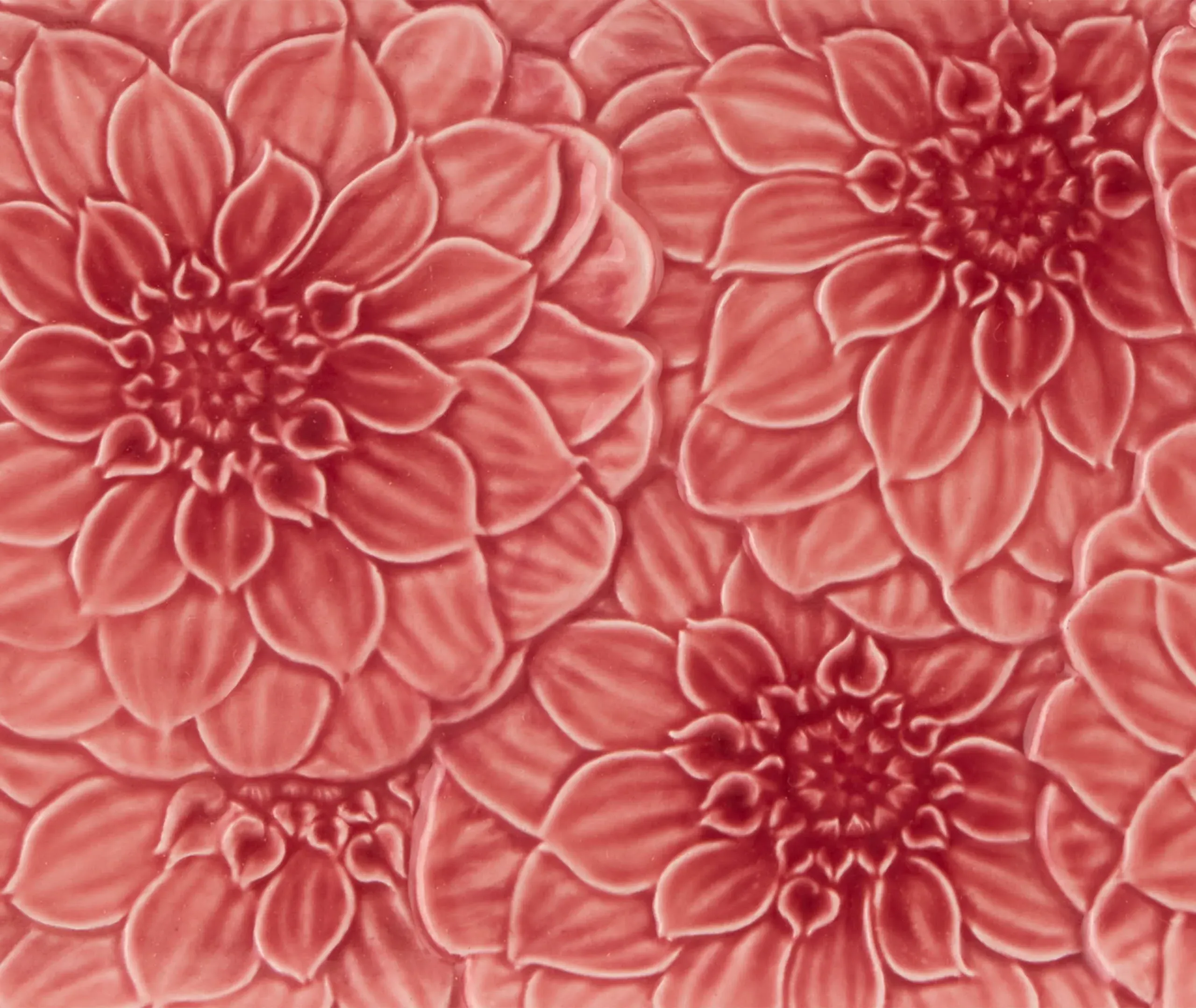 Floral Serving Tray - Pink, Ceramic