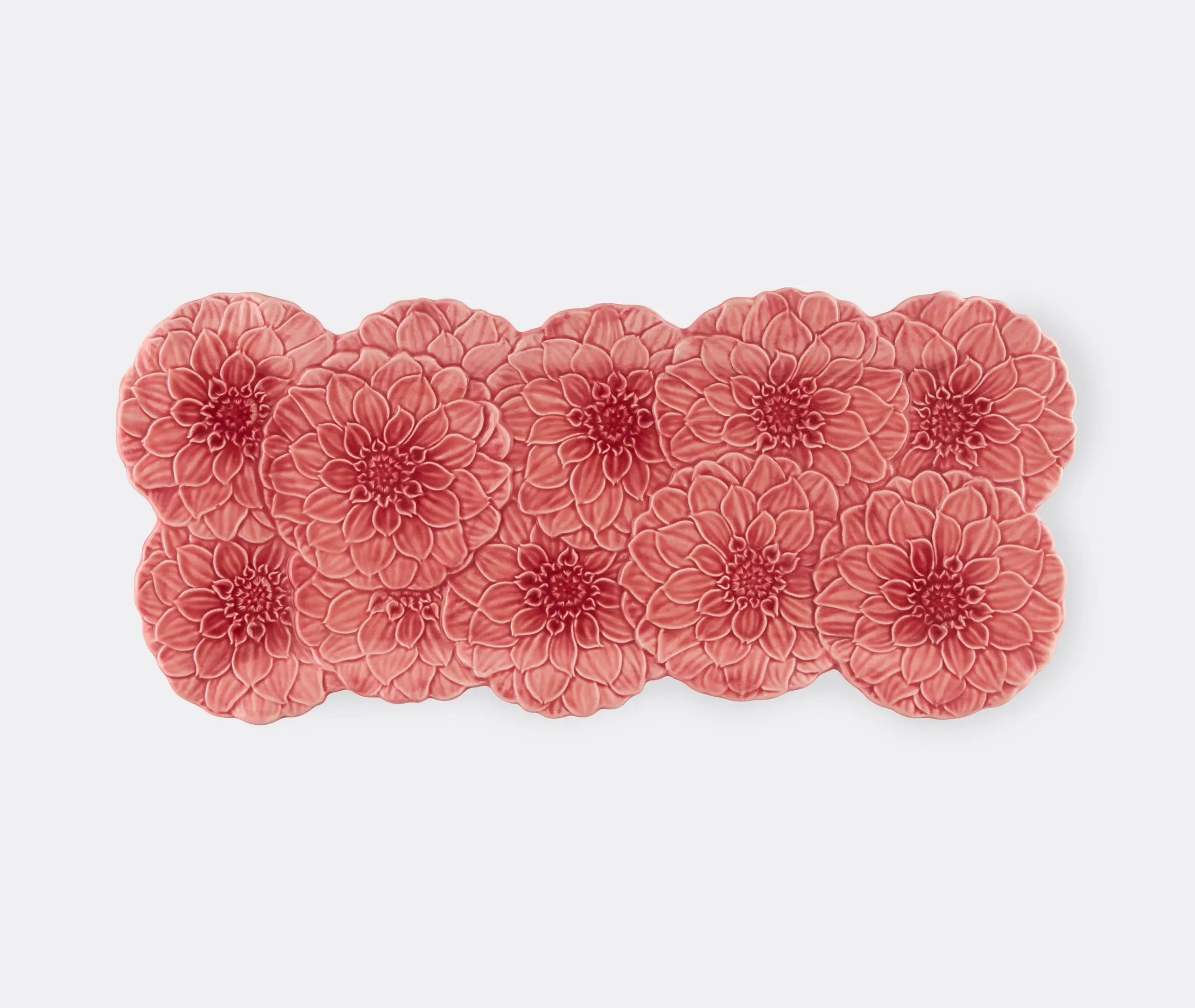 Floral Serving Tray - Pink, Ceramic image