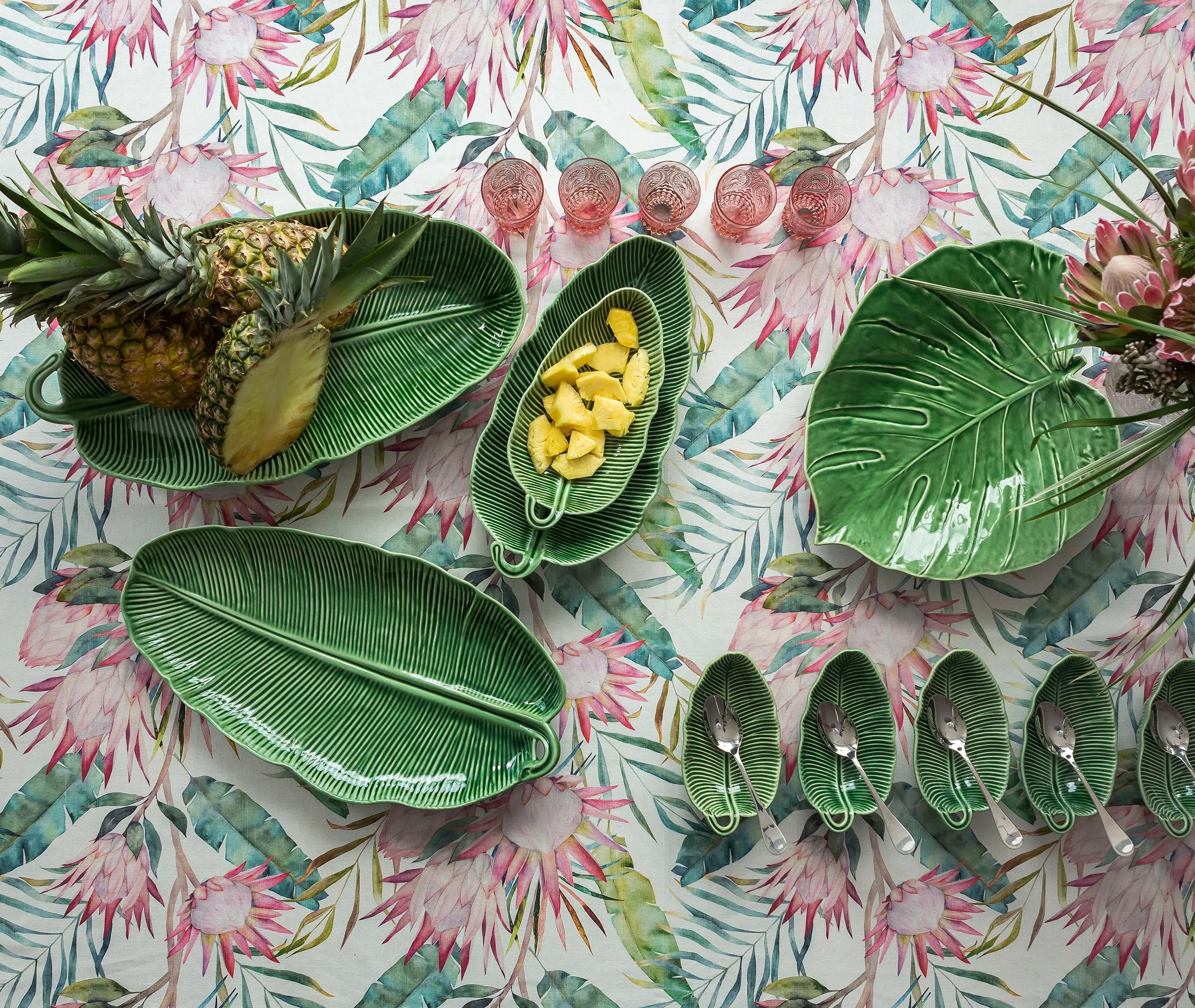 Folhas Large Banana Leaf Dish - Green