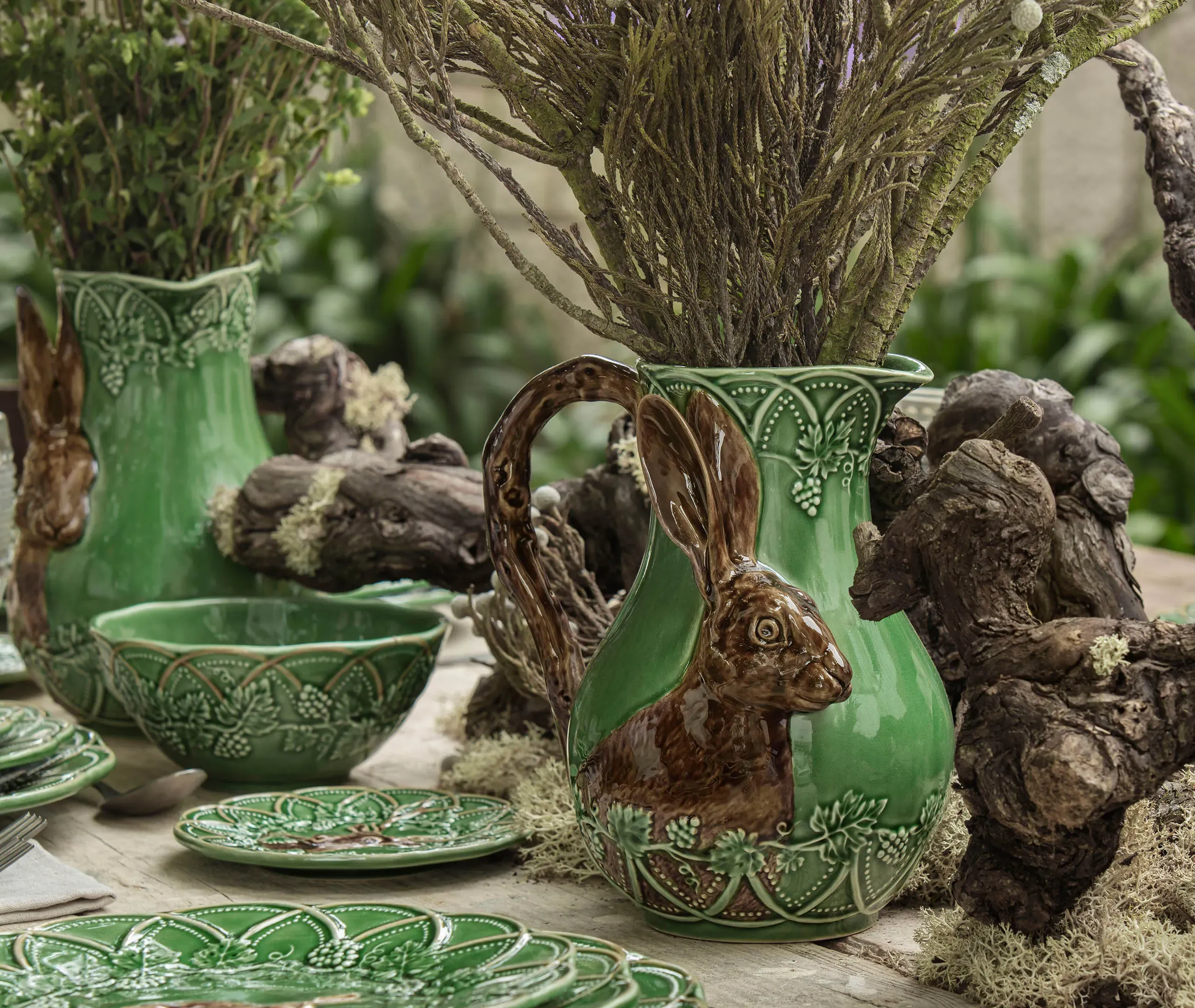 Hare Pitcher - Multicolour, Earthenware