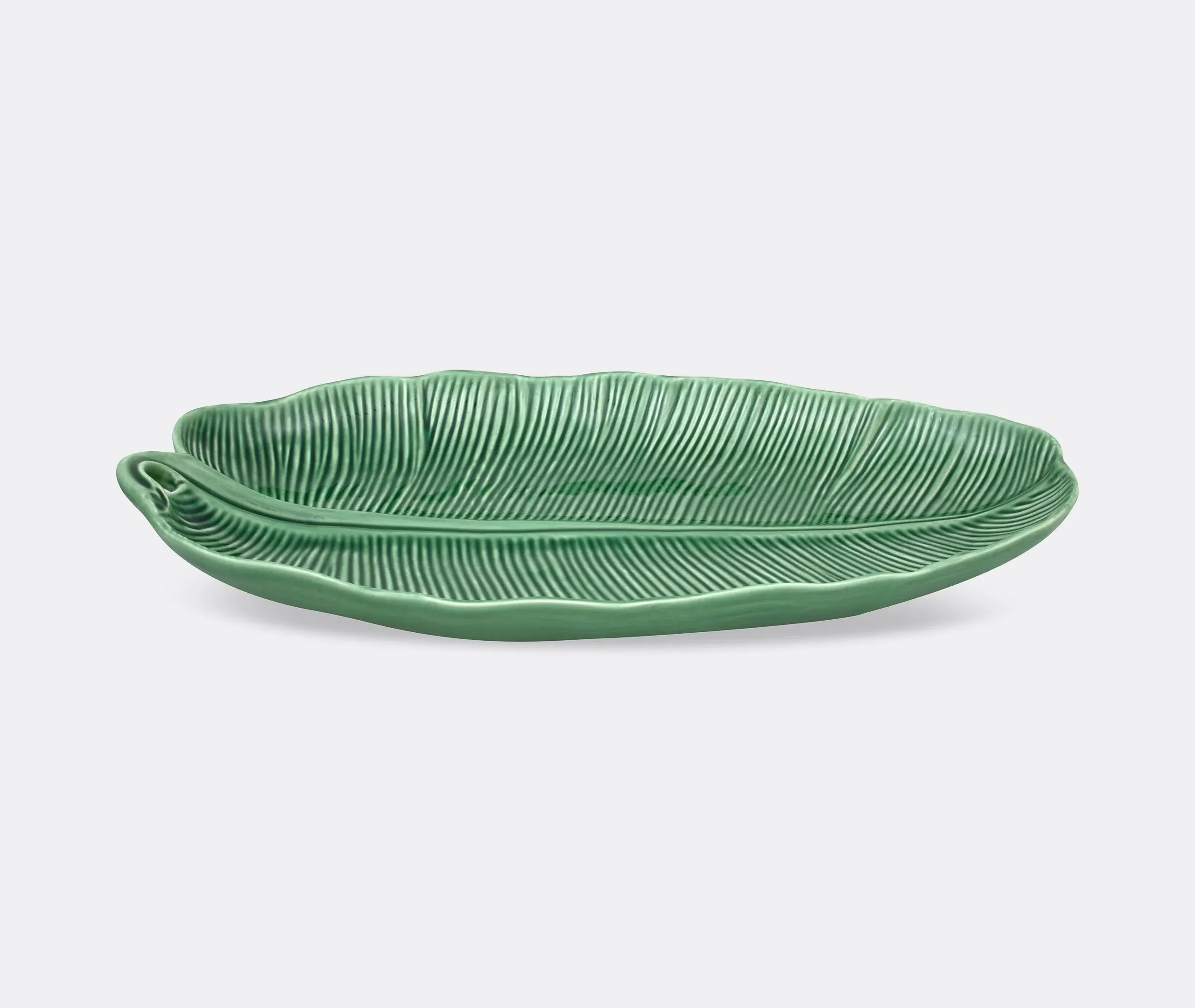 Large Banana Leaf Dish - Green, Ceramic image
