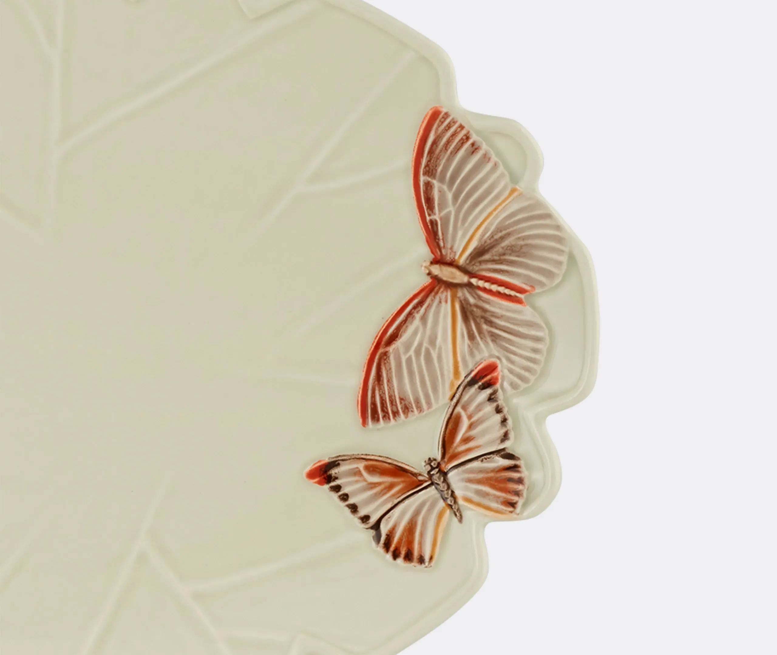 Oval Platter with Butterflies - Pink, Ceramic