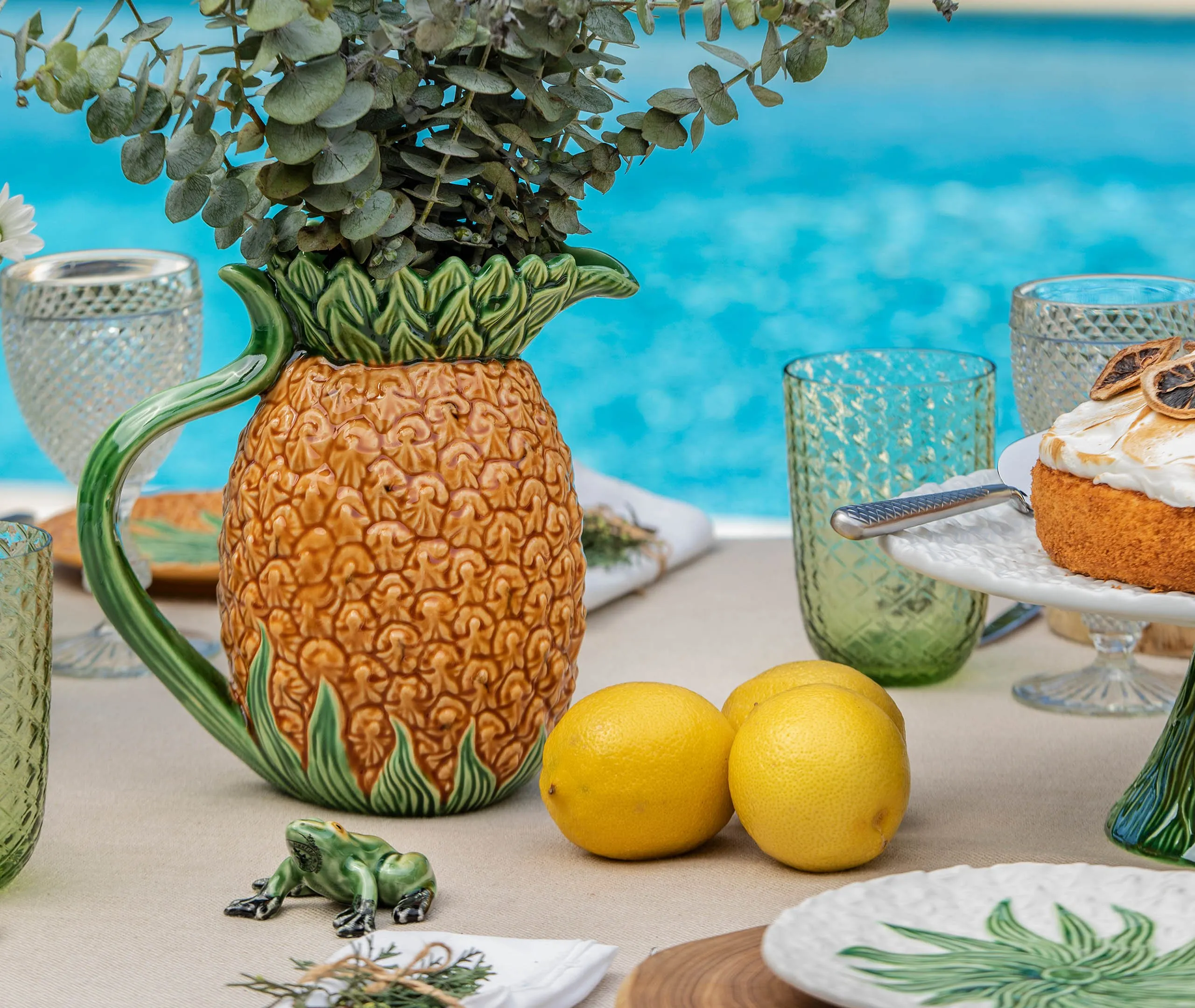 Pineapple-Shaped Pitcher - Multicolour, Ceramic