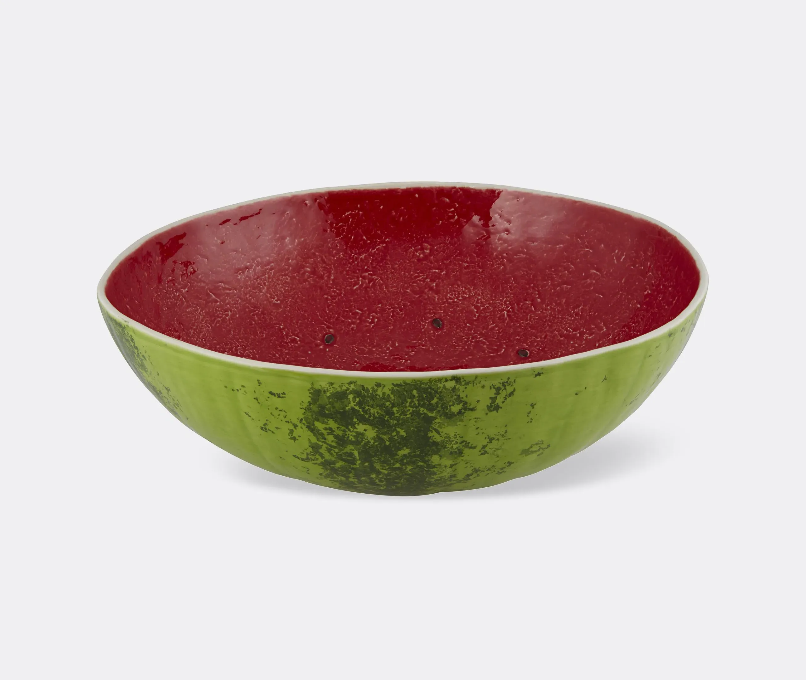 Salad Bowl Watermelon Design - Multicolour, Earthenware image