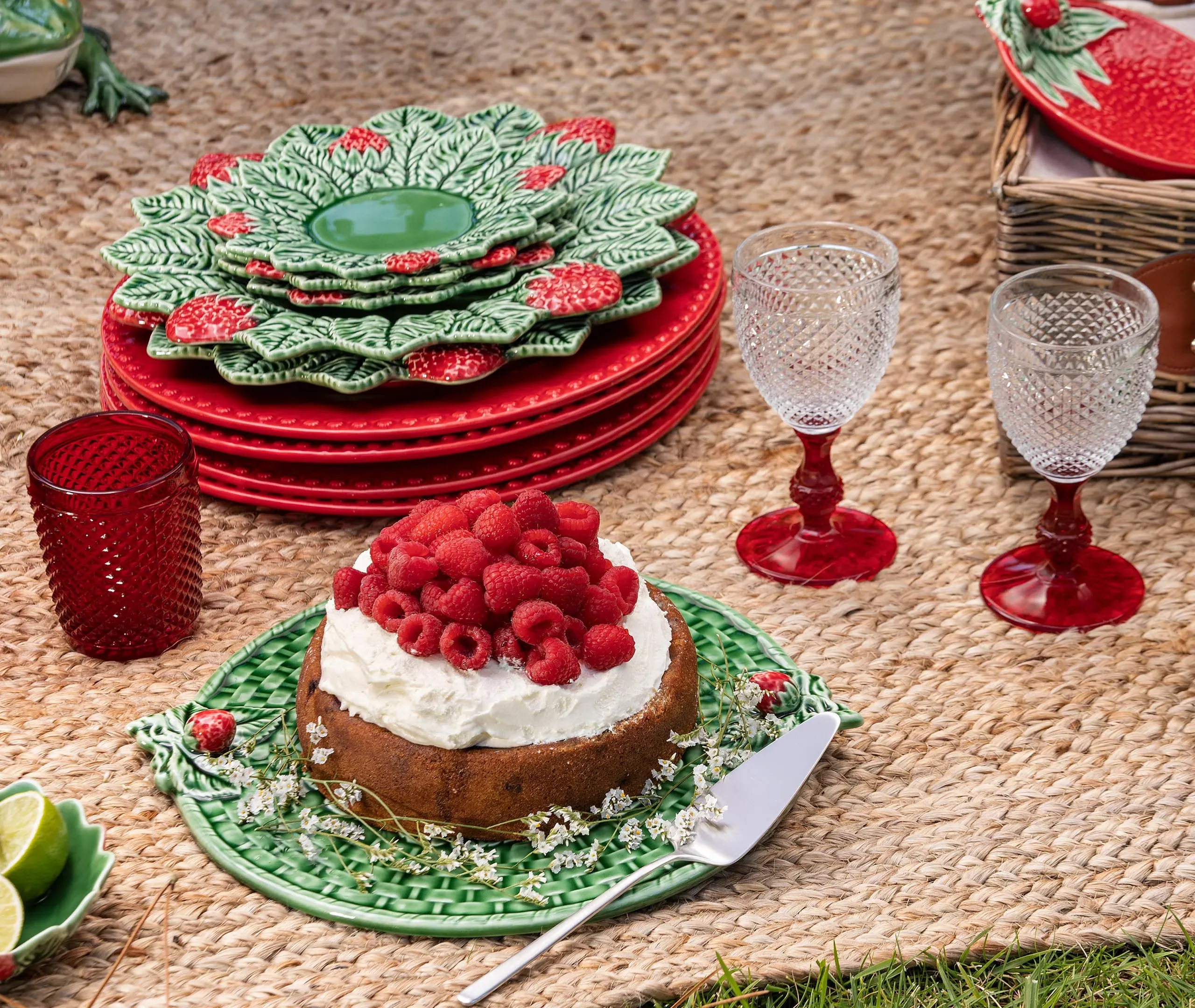 Strawberry Cheese Tray - Multicolour, Earthenware