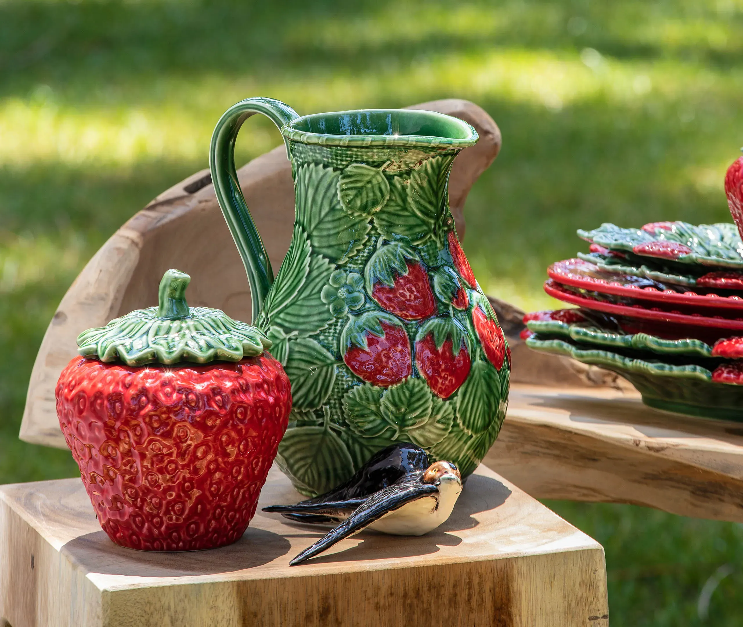Strawberry Pitcher - Multicolour, Earthenware