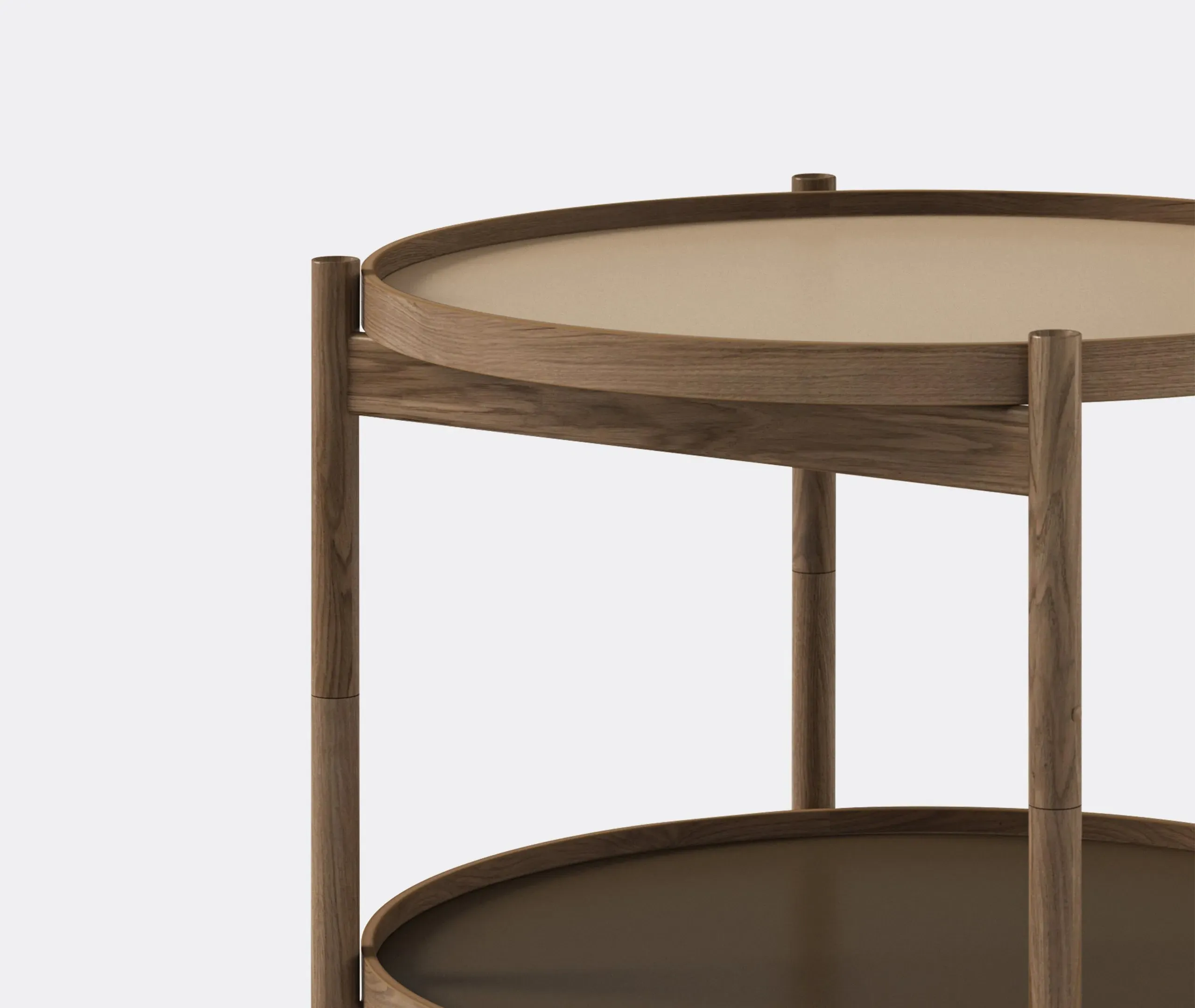 Bölling Tray Table - Beige, Fumed Oak