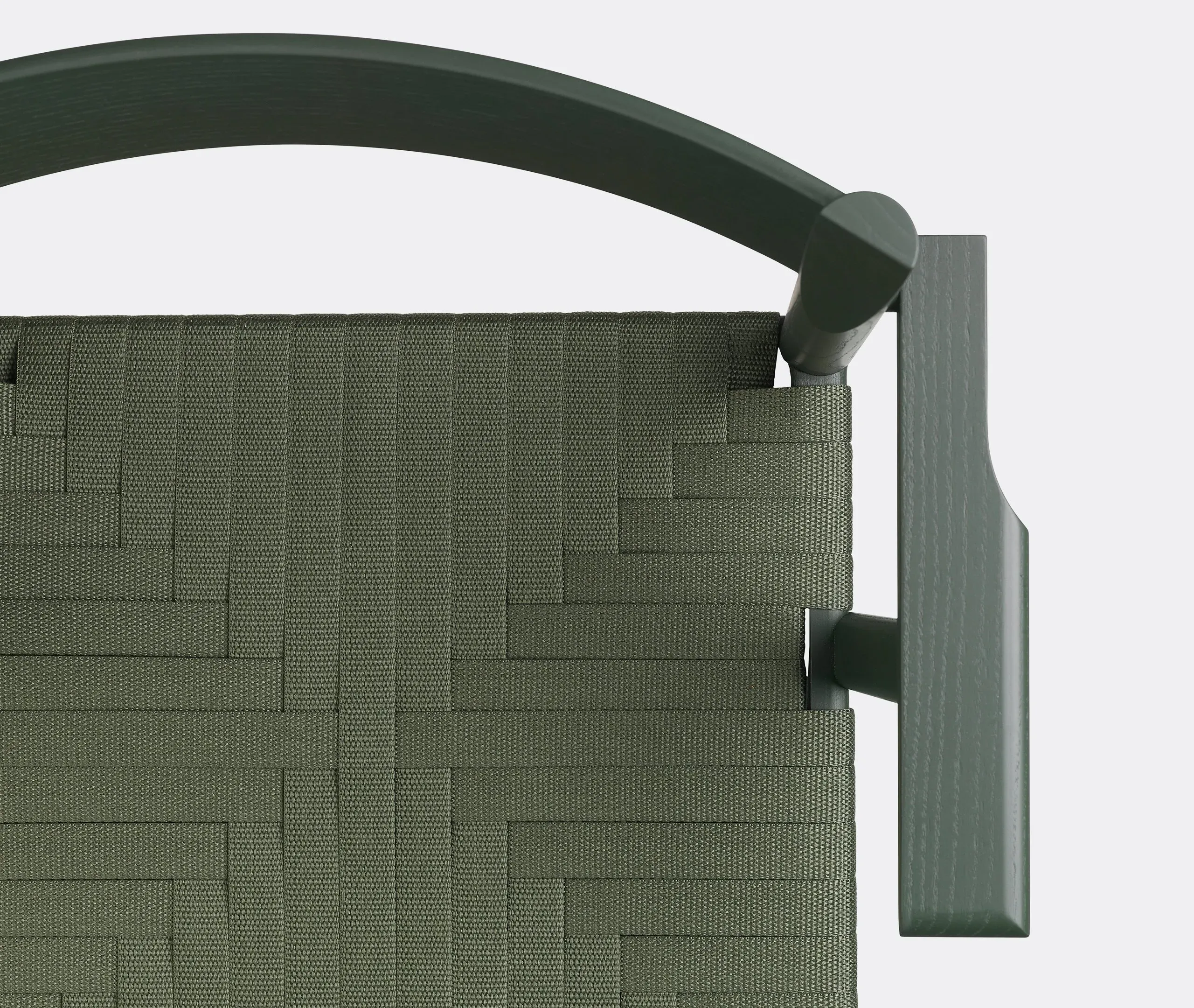 Dining Chair with Armrests - Green, Ash Wood