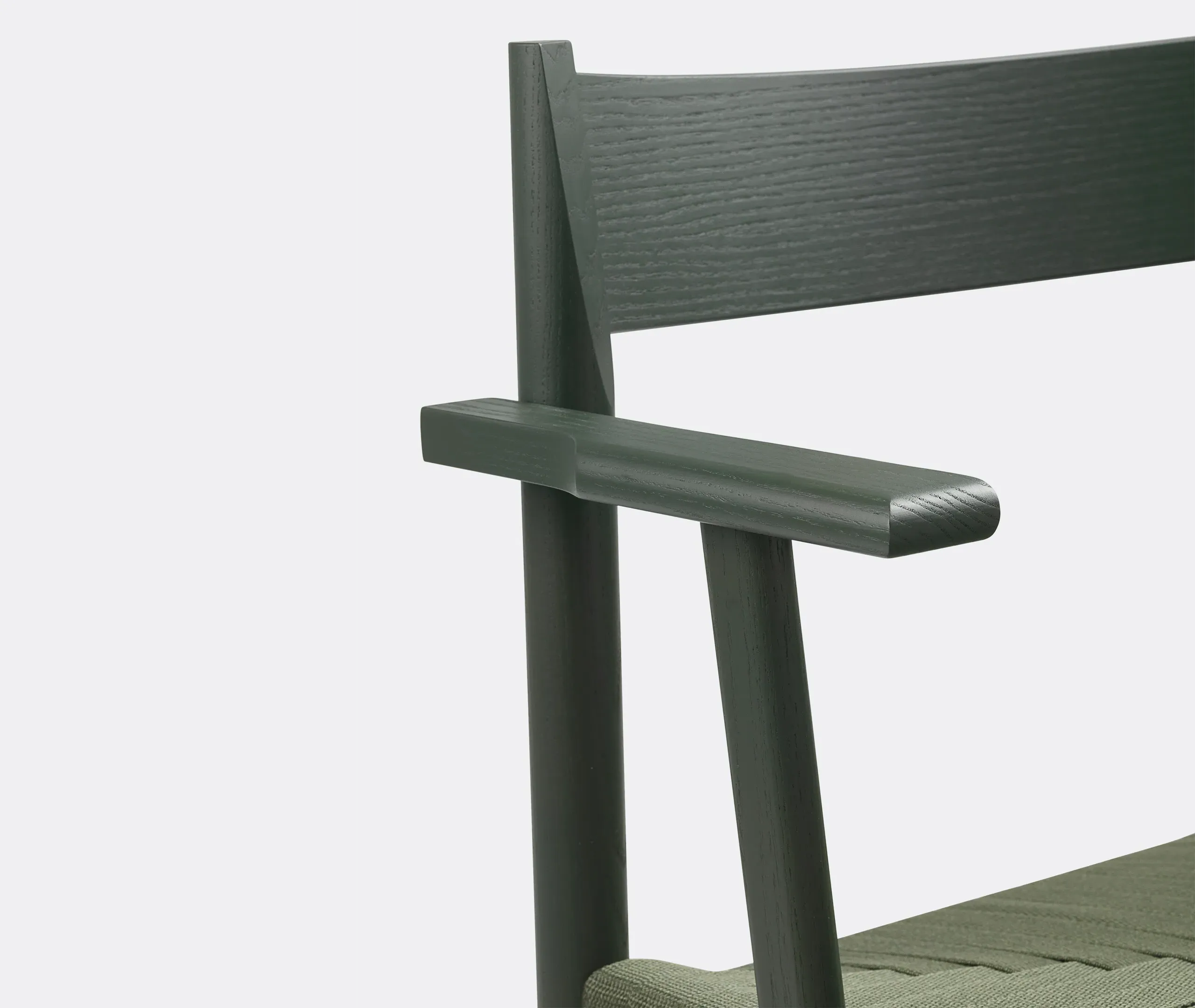 Fchair Armchair with Armrests - Green, Ash Wood