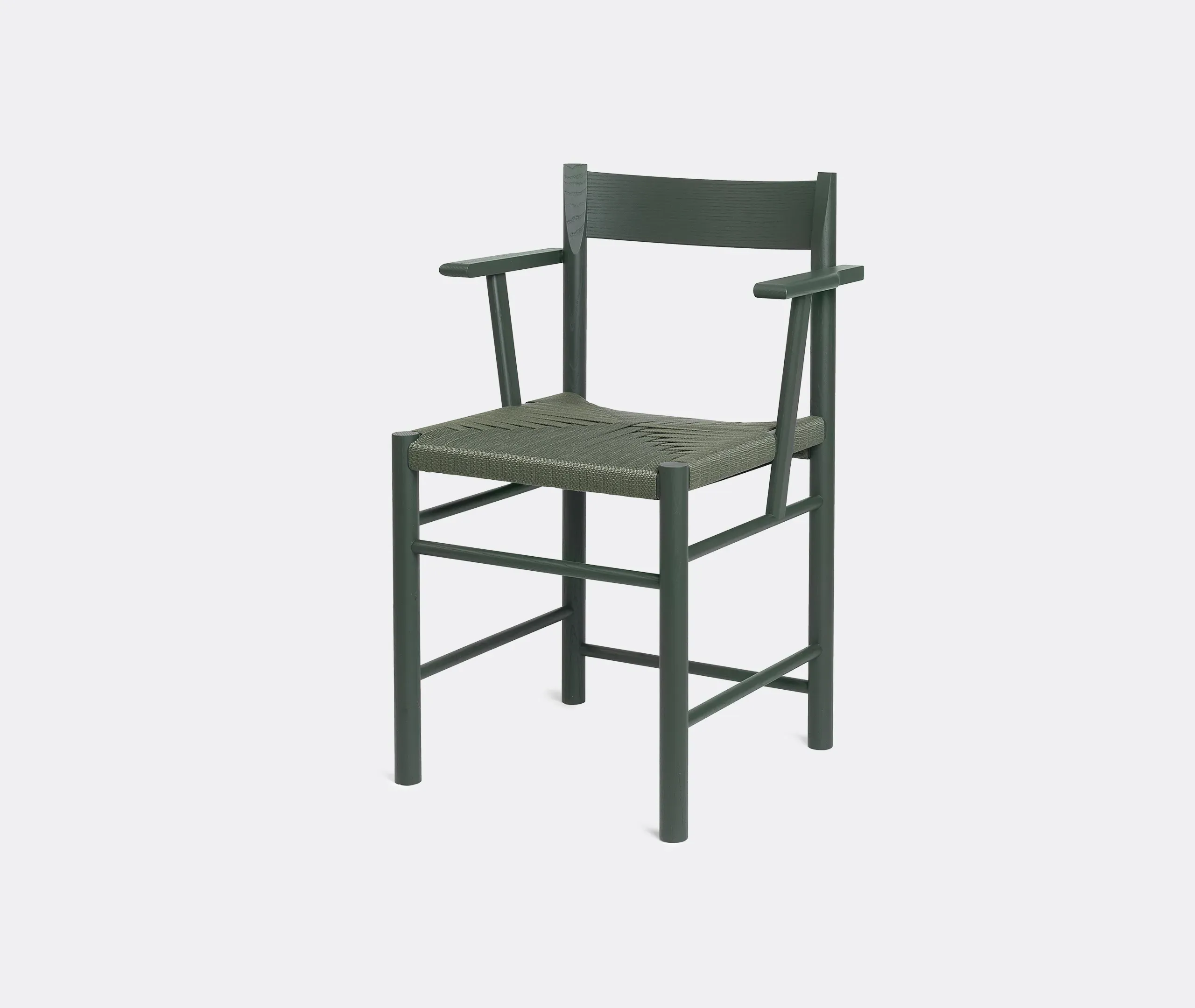 Fchair Armchair with Armrests - Green, Ash Wood