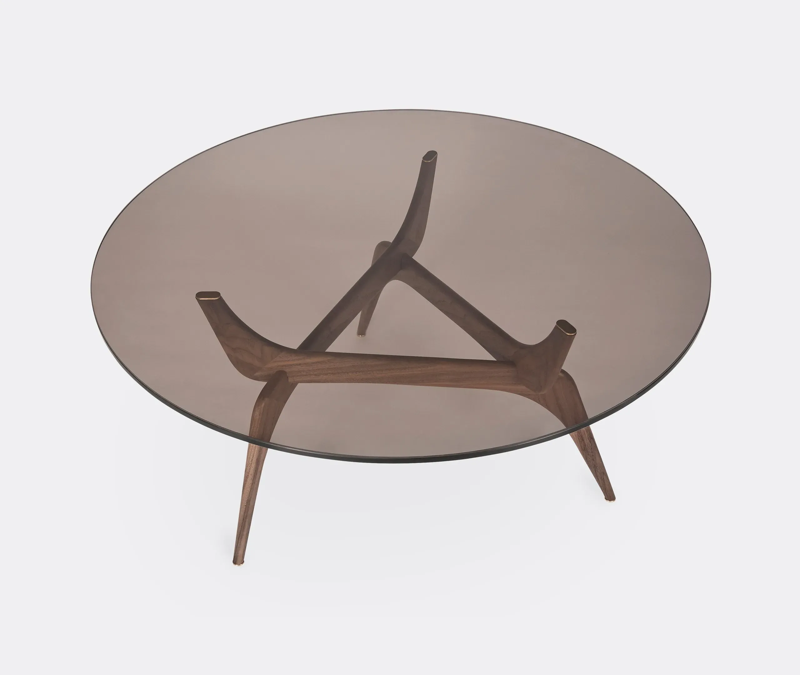 Round Coffee Table - Bronze, Glass