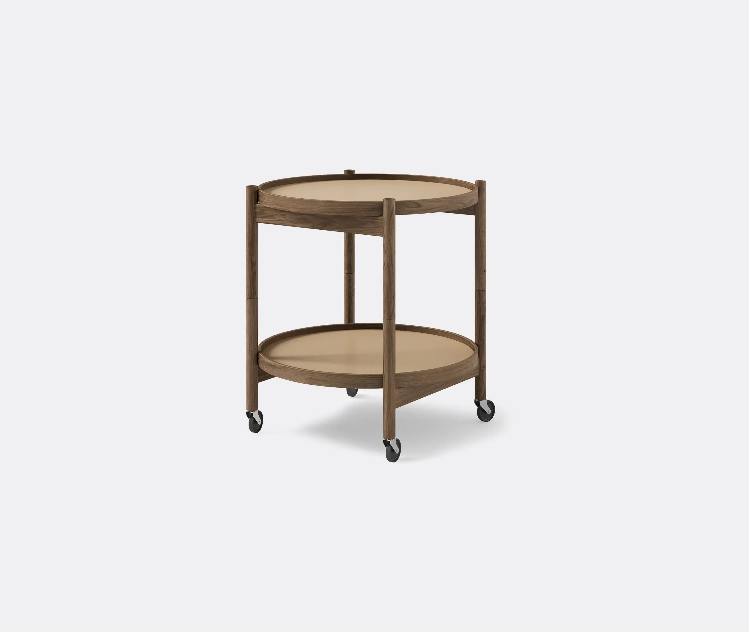 Tray Table with Dual-Color Trays - Oak