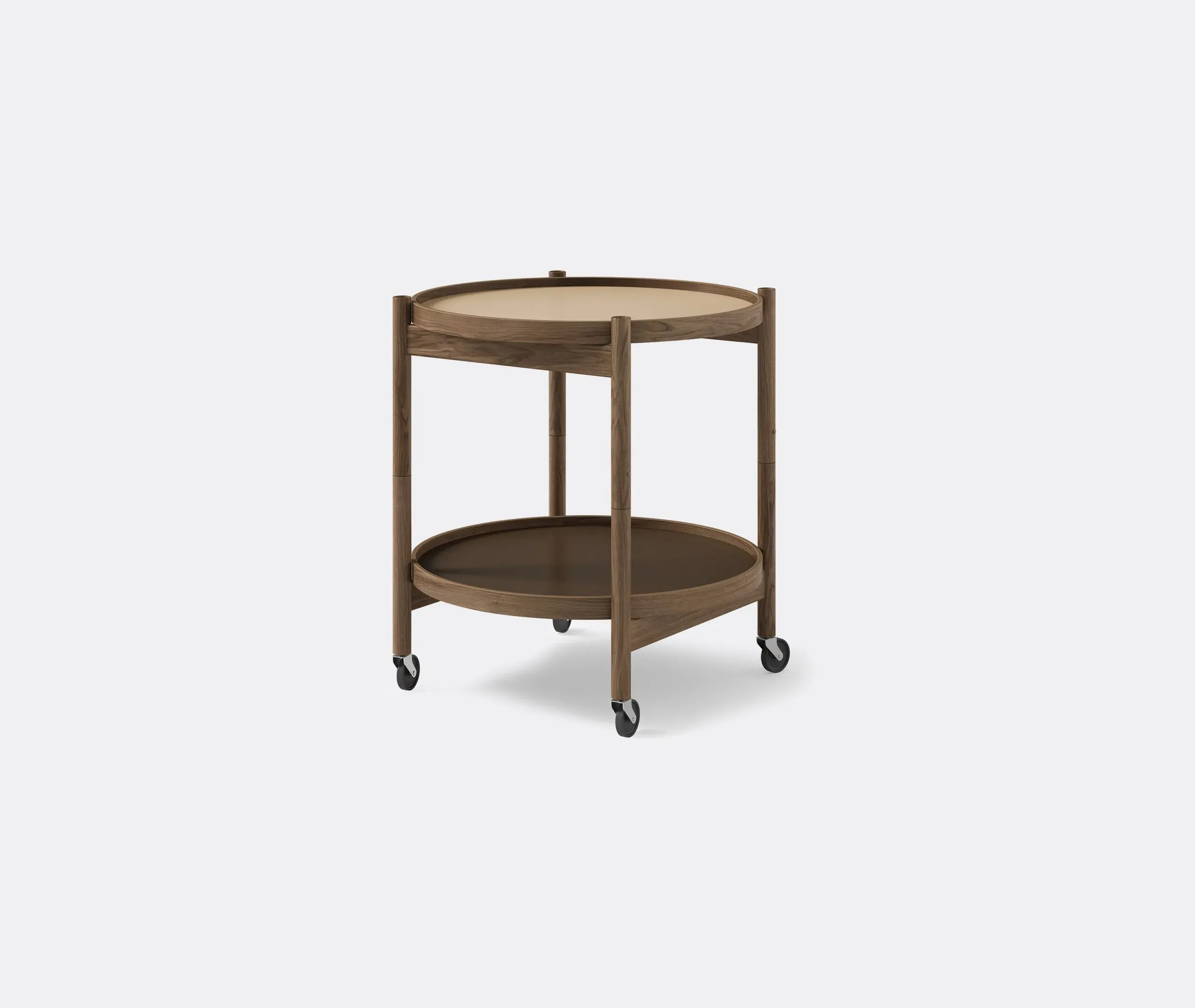 Tray Table with Dual-Color Trays - Oak
