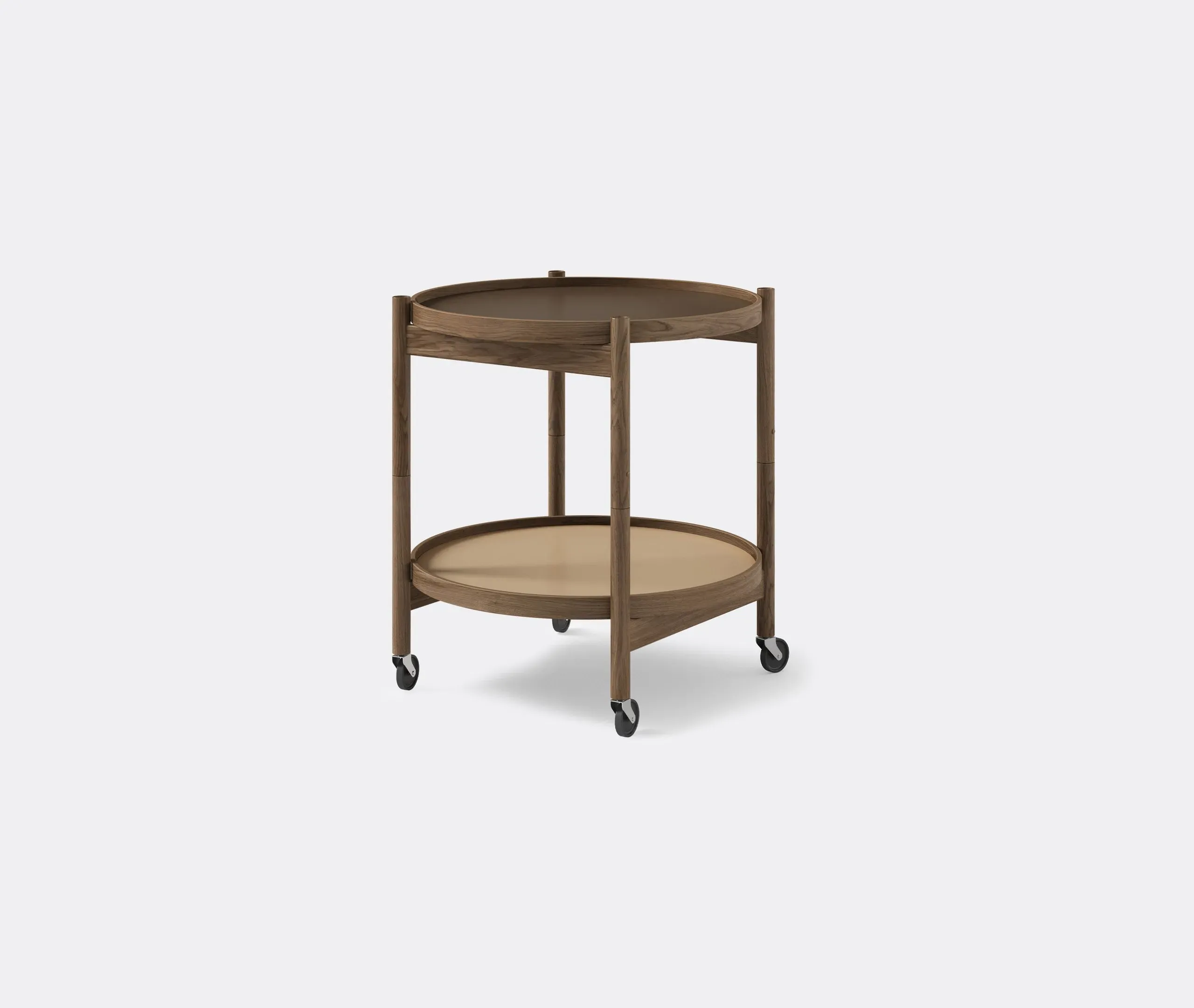 Tray Table with Dual-Color Trays - Oak