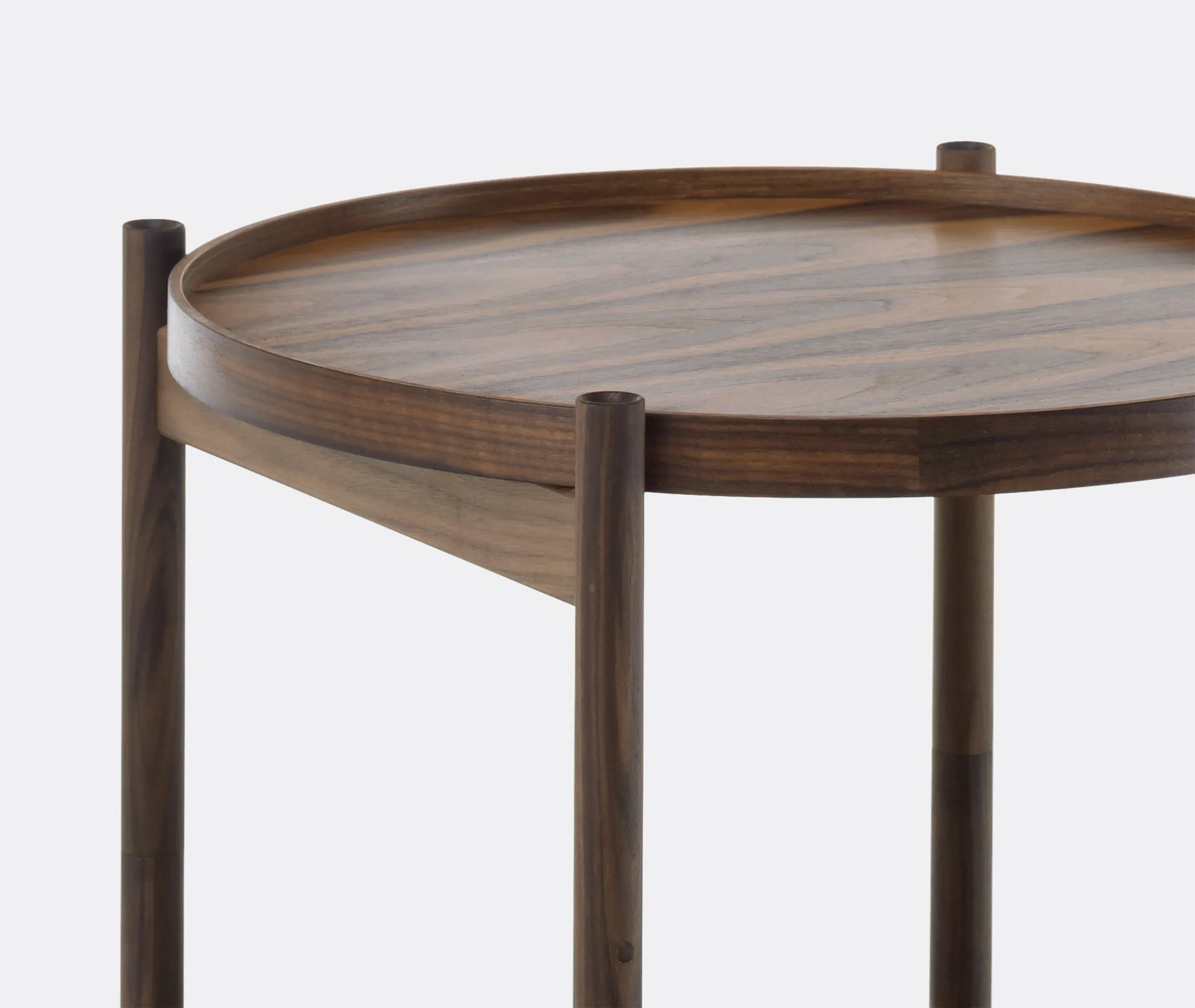 Tray Table with Foldable Frame - Walnut