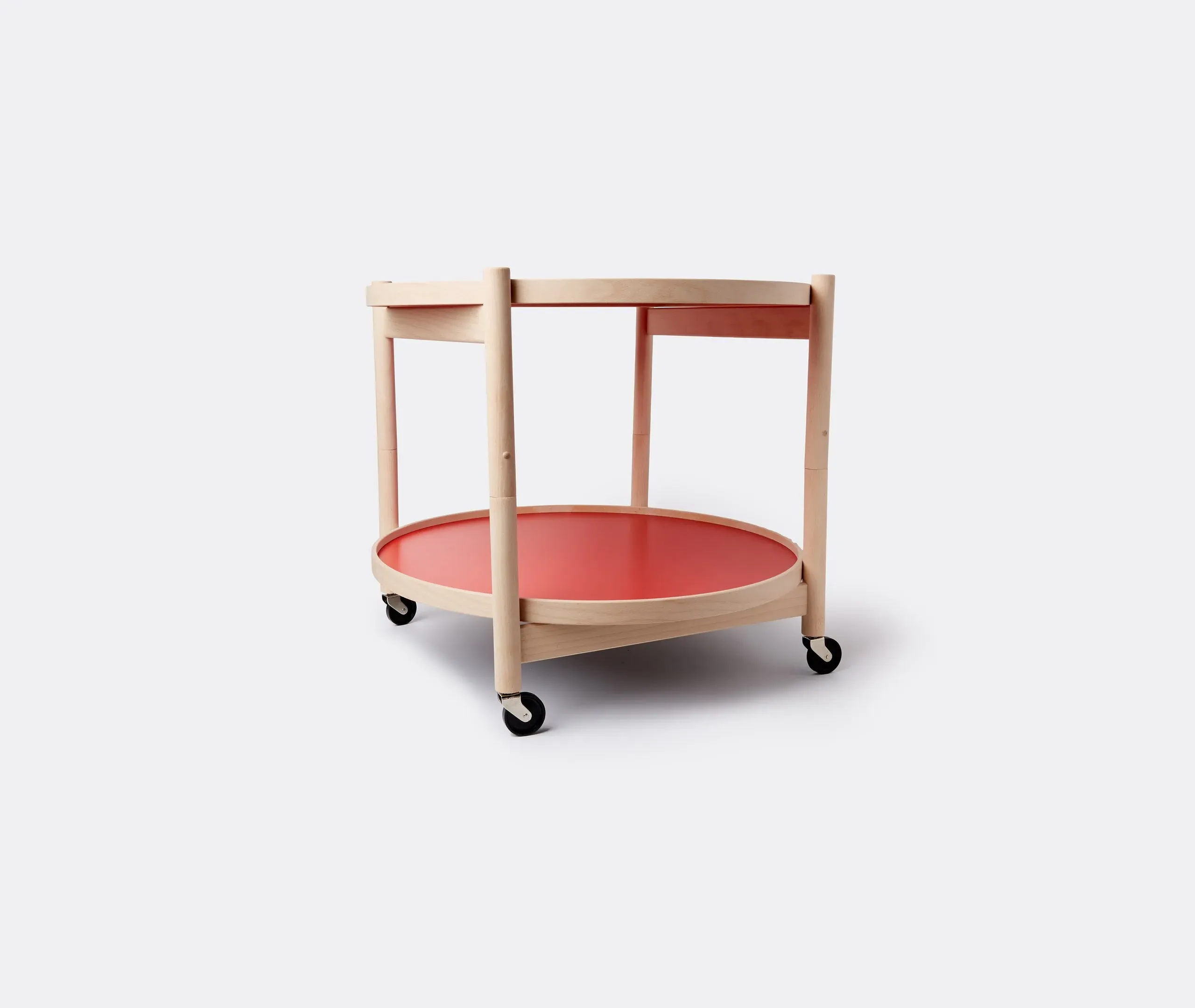 Tray Table with Reversible Top - Red, Beech Wood