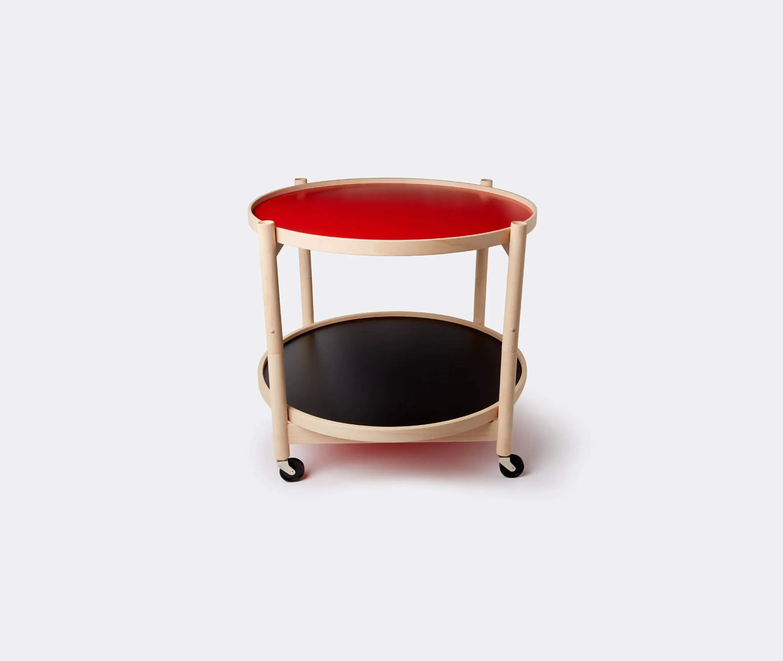 Tray Table with Reversible Top - Red, Beech Wood