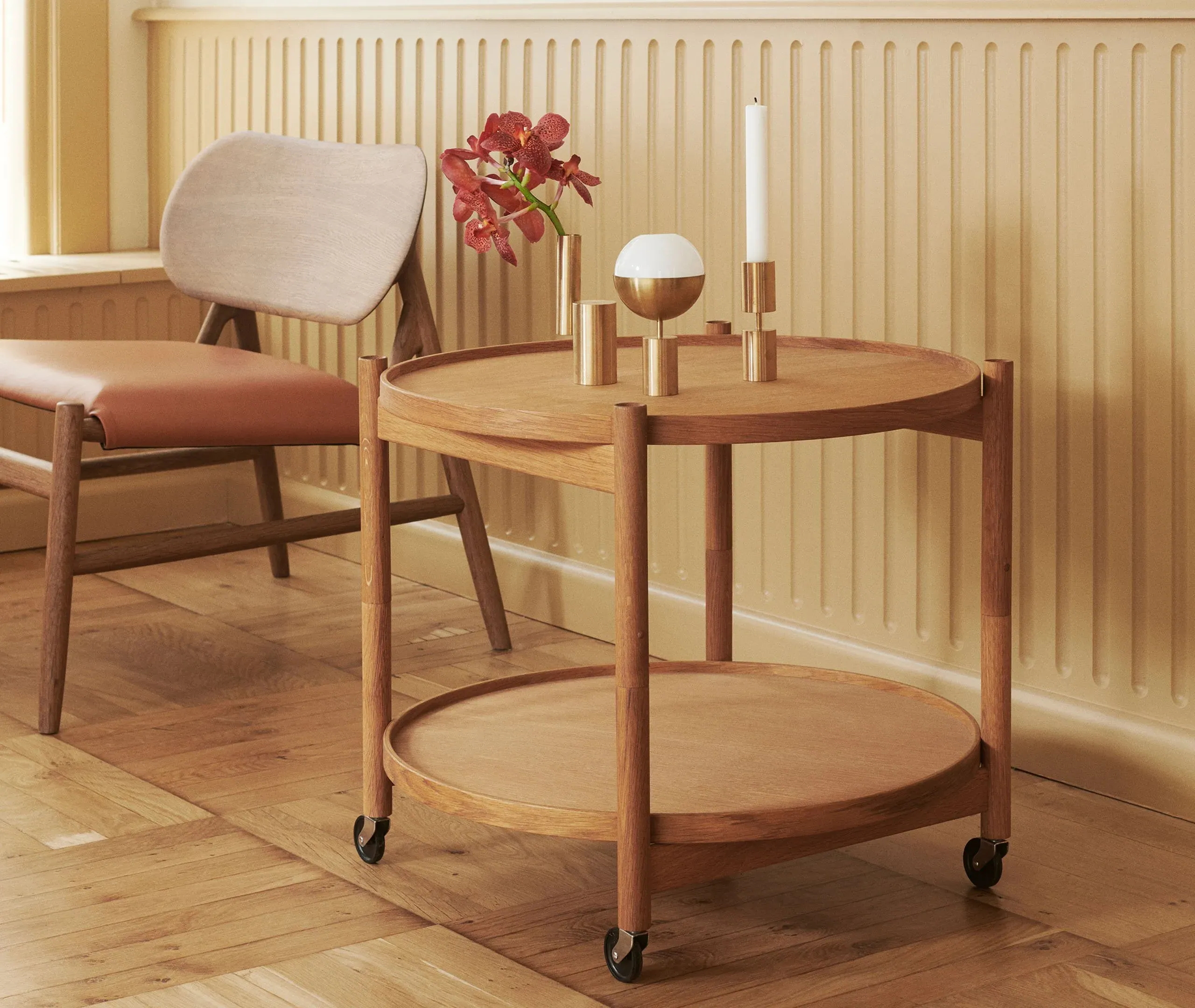 Tray Table with Reversible Tops - Brown, Oak