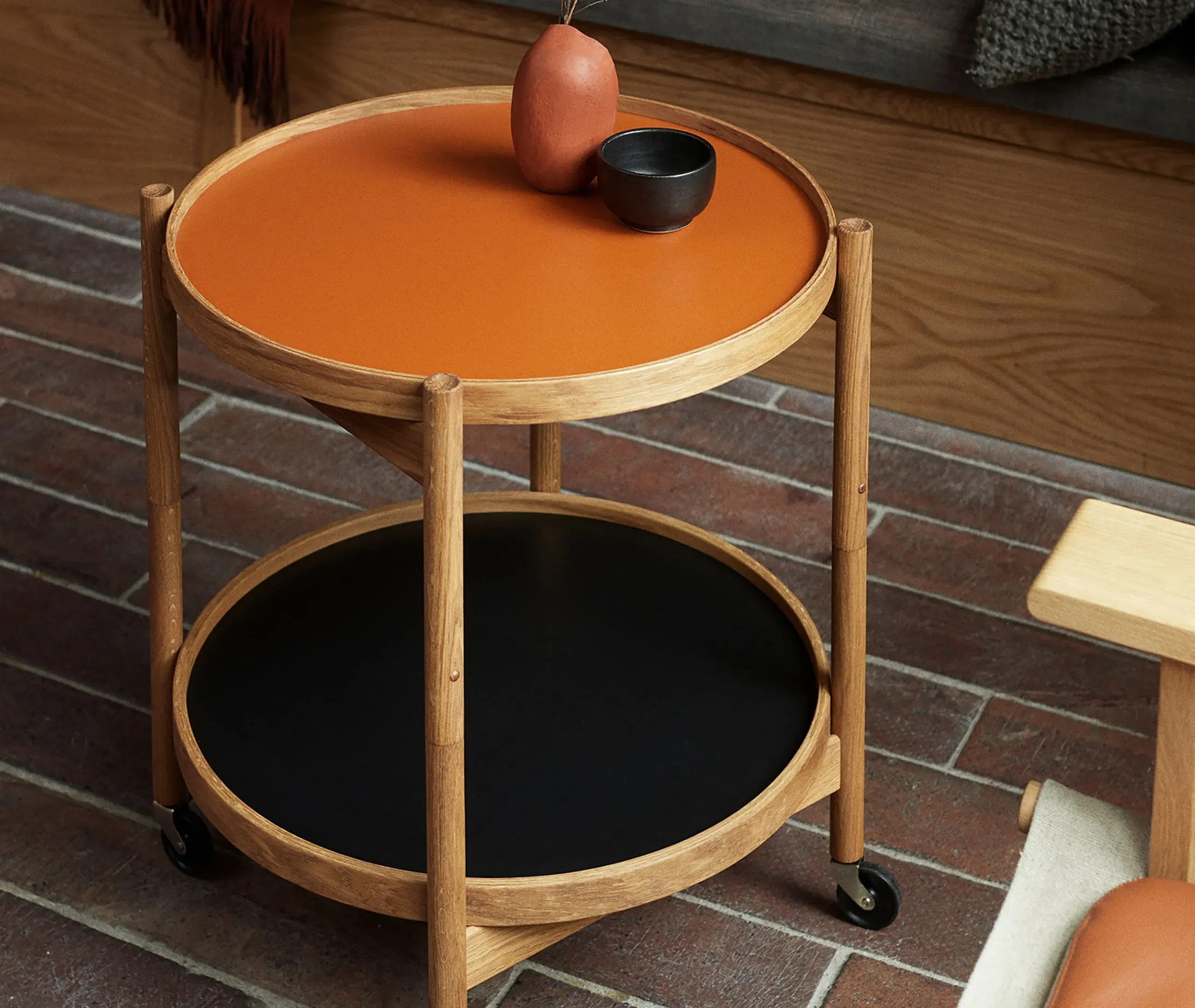Tray Table with Reversible Tops - Cognac, Oak