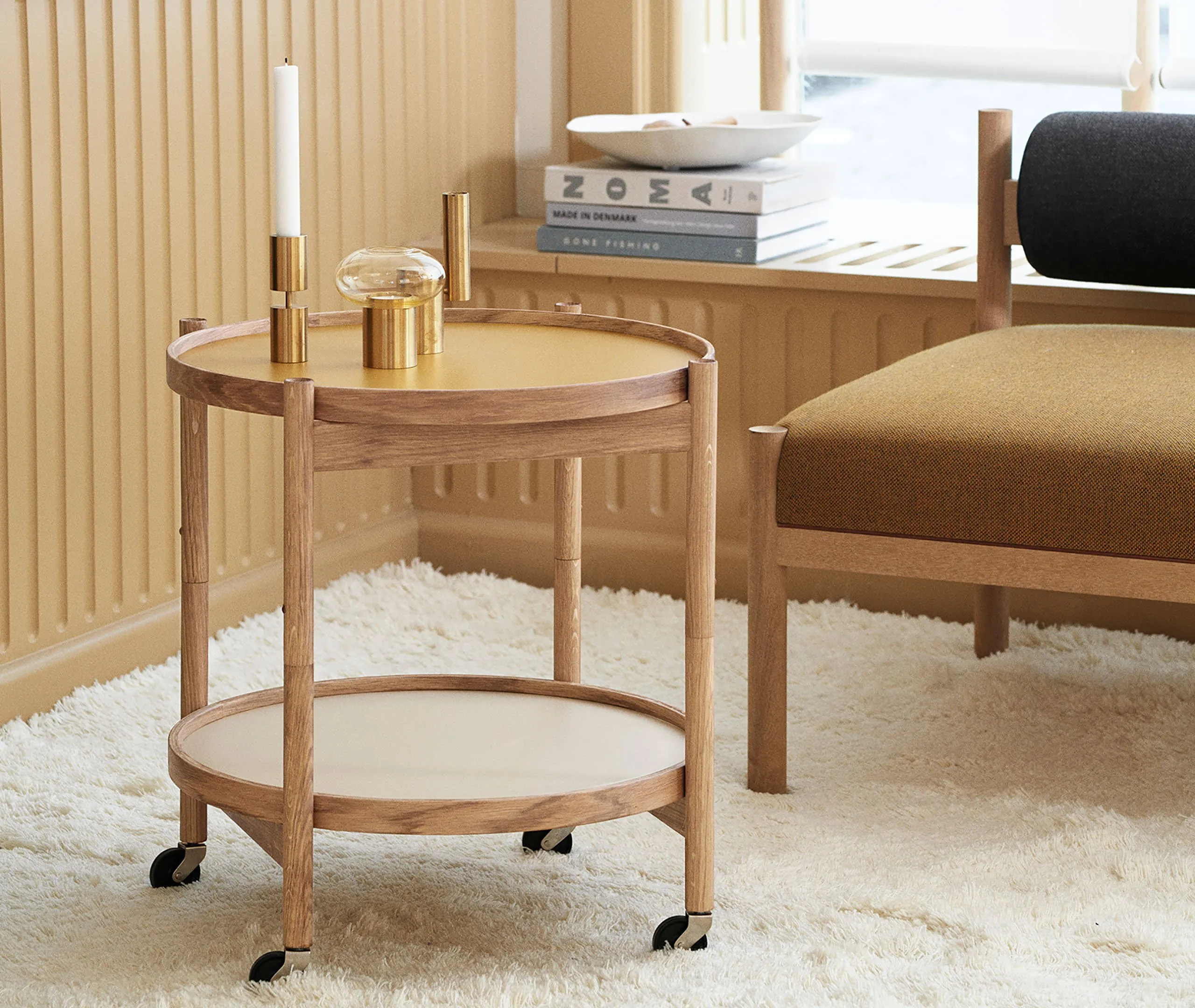 Tray Table with Reversible Tops - Cream, Oak