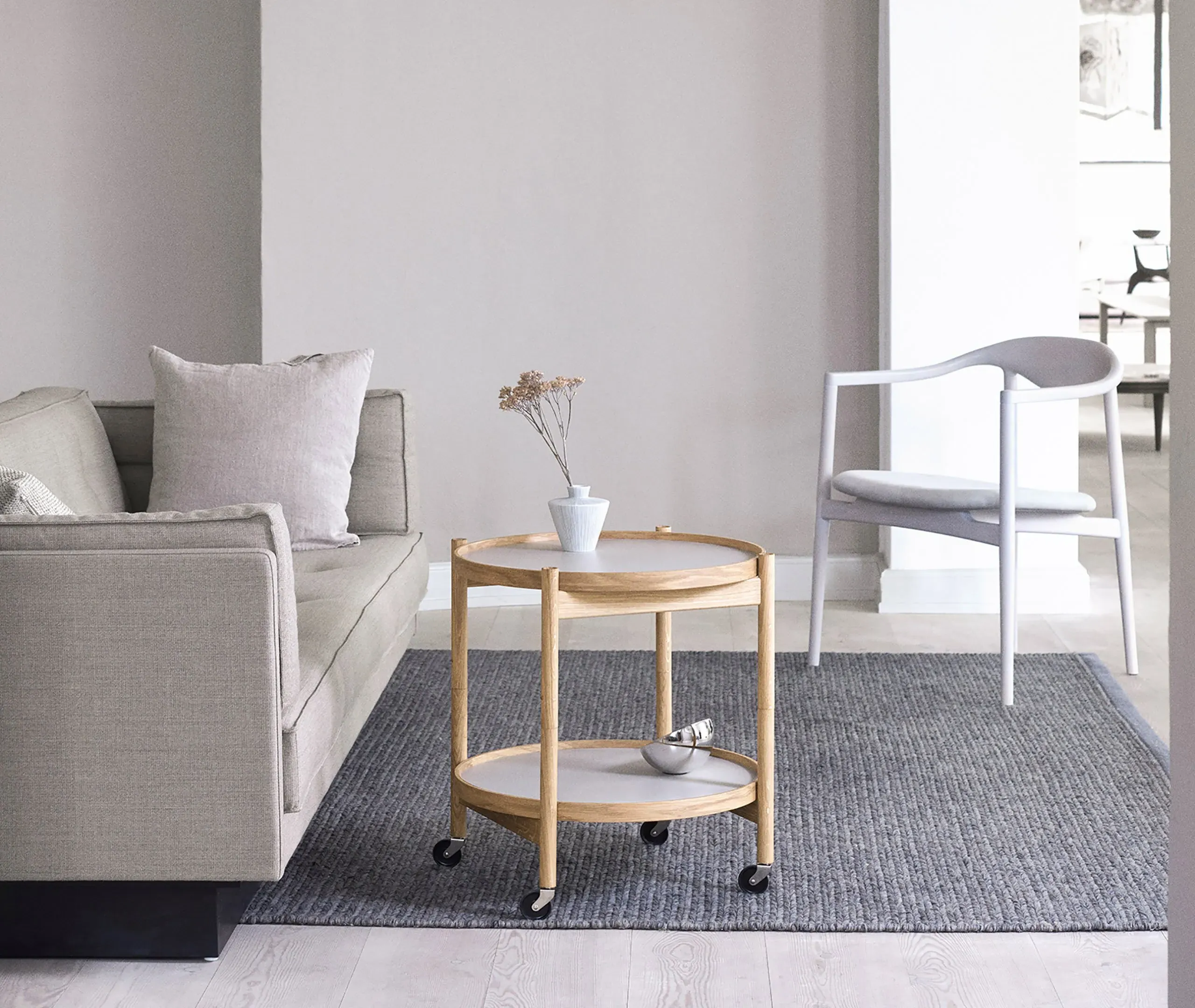 Tray Table with Reversible Tops - Grey, Oak