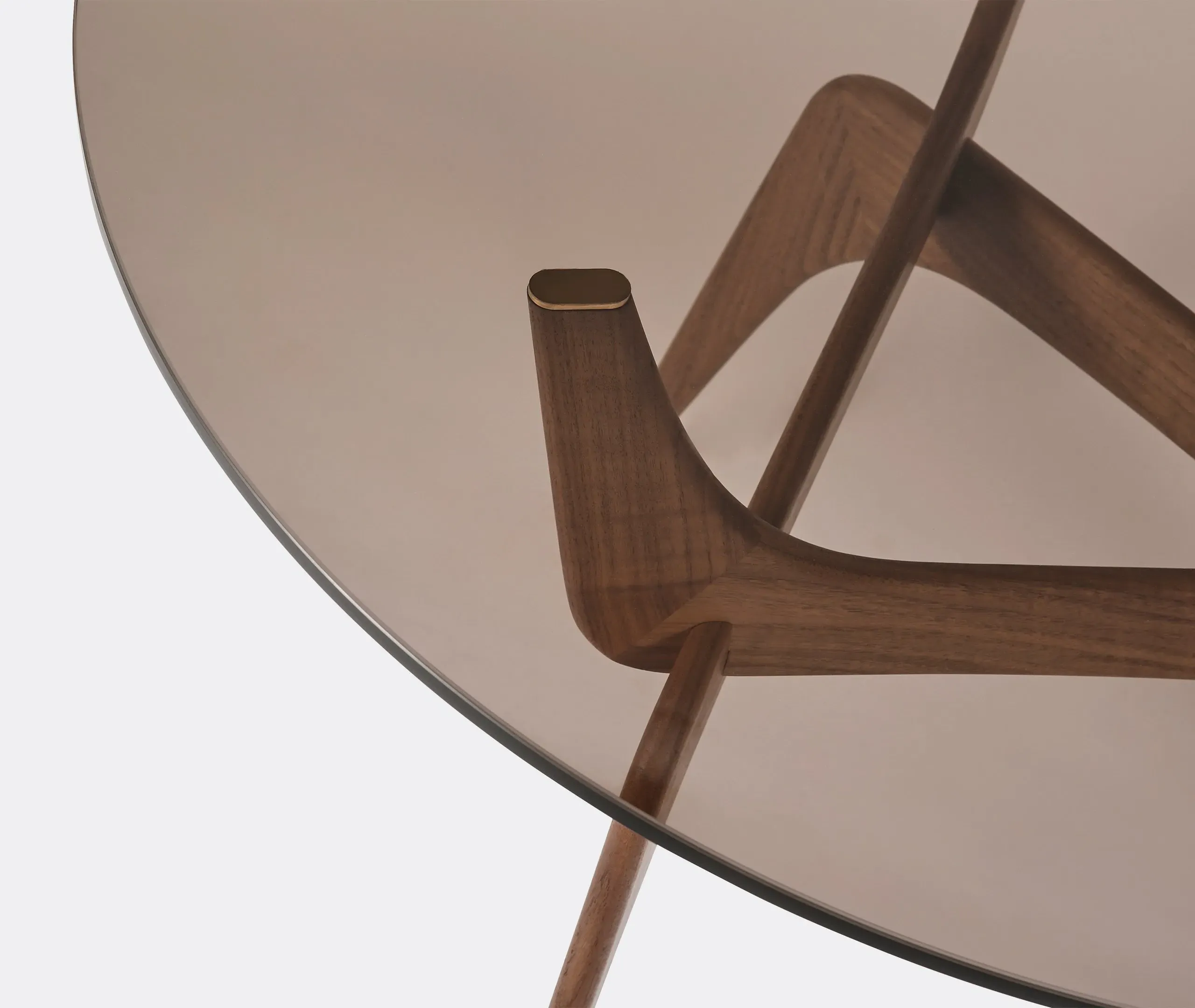 Triiio Round Coffee Table - Bronze, Oak