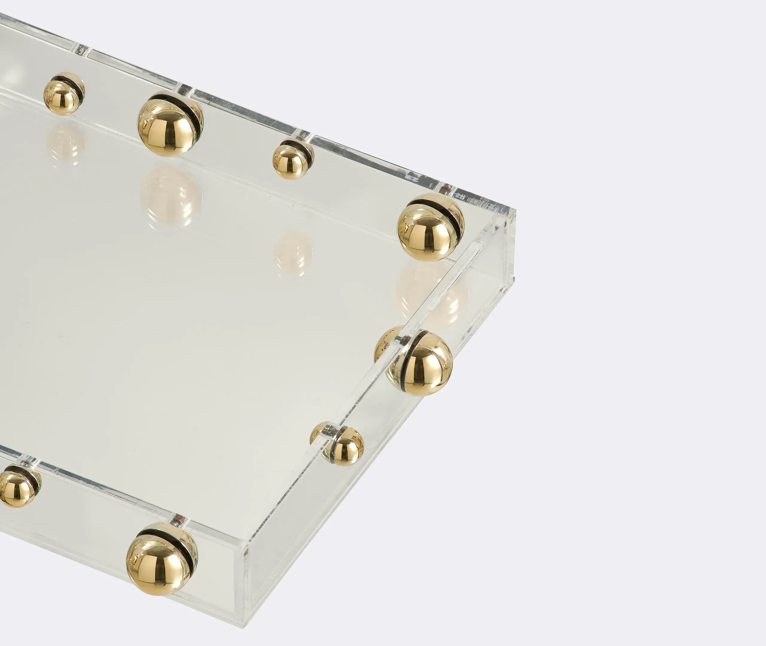 Bandeja Match Small Decorative Tray - Gold, Acrylic alternate view
