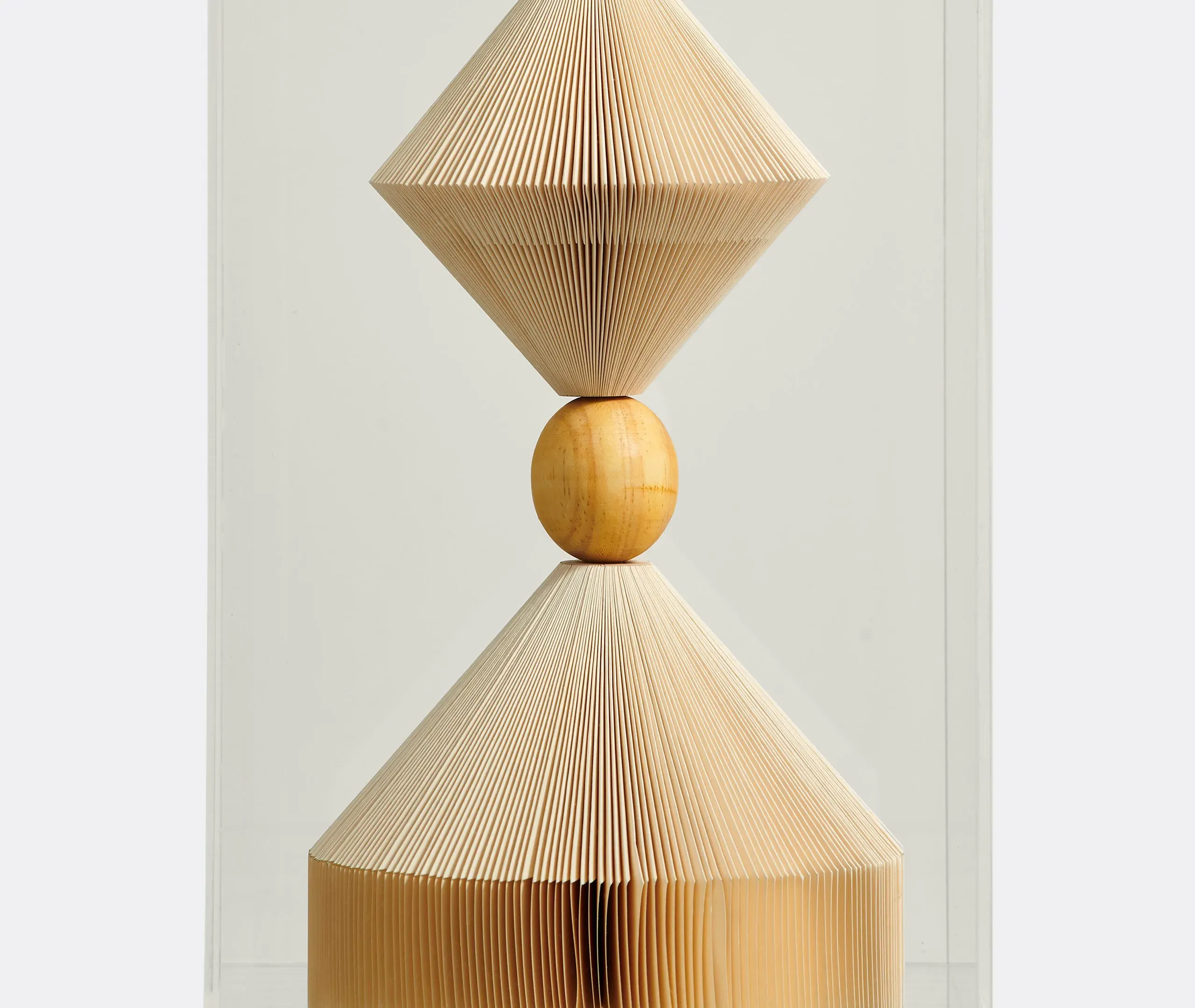 Book Sculpture with Acrylic Box - Off White, Paper