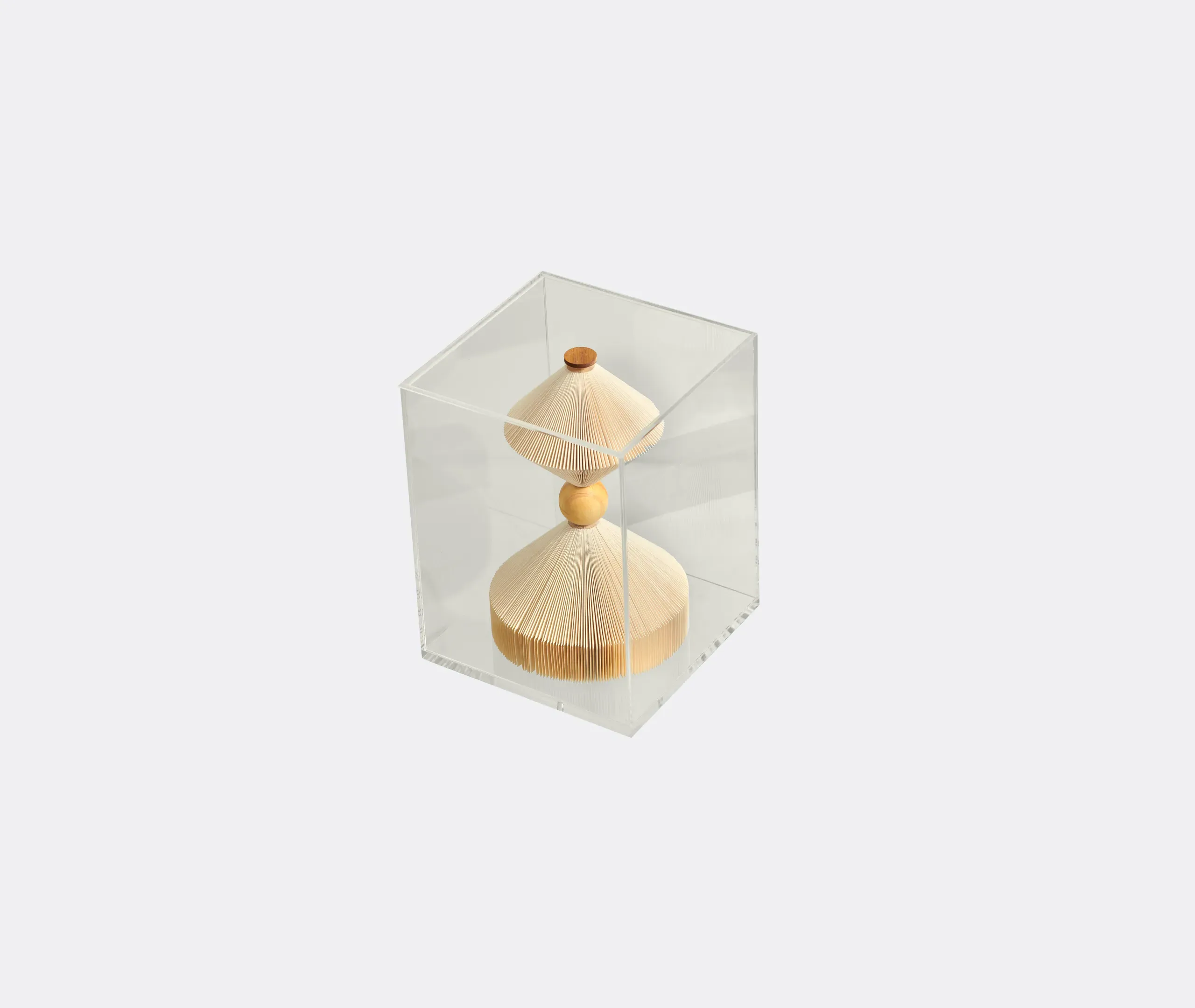 Book Sculpture with Acrylic Box - Off White, Paper