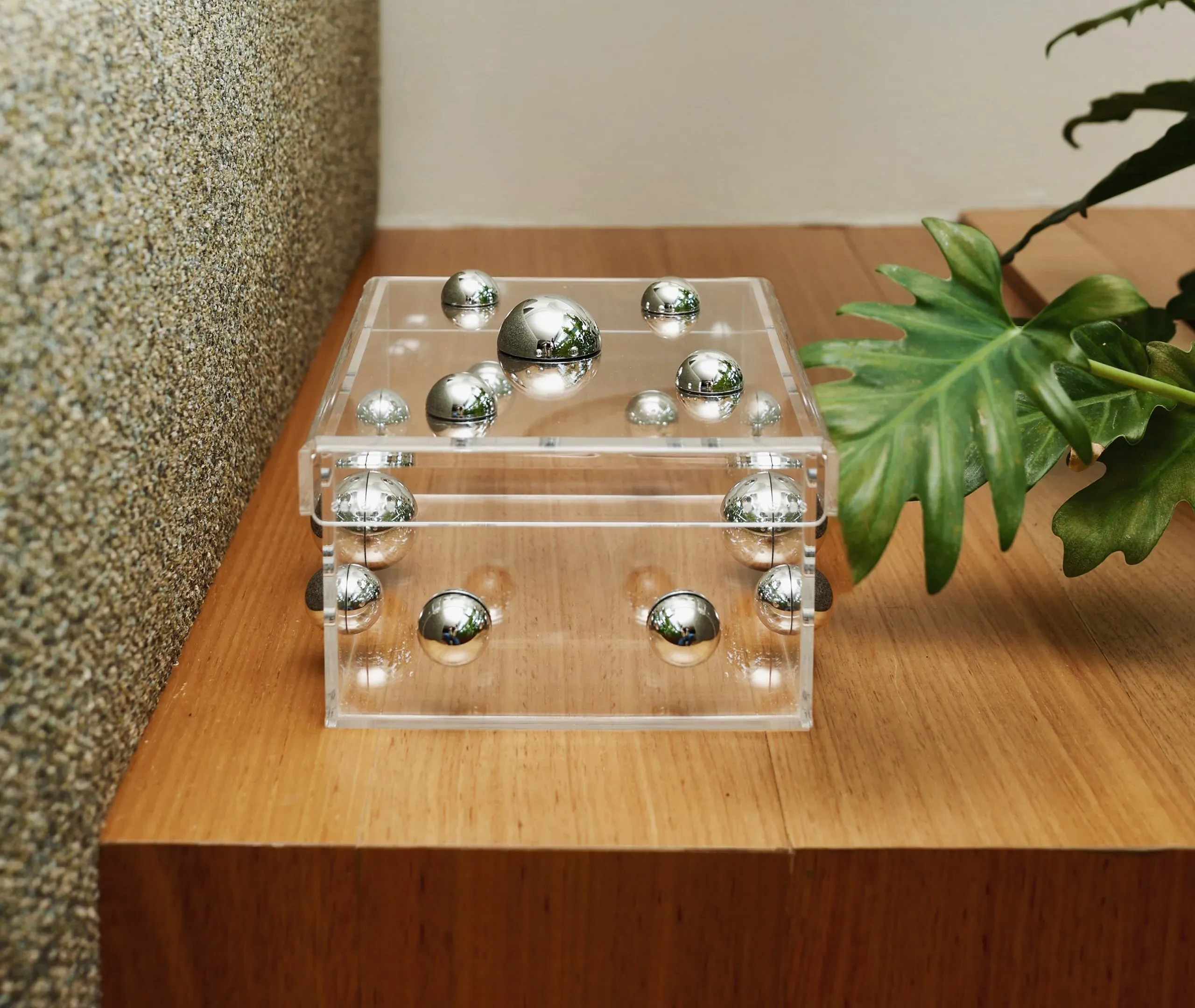 Box Match Sculpture - Silver, Acrylic