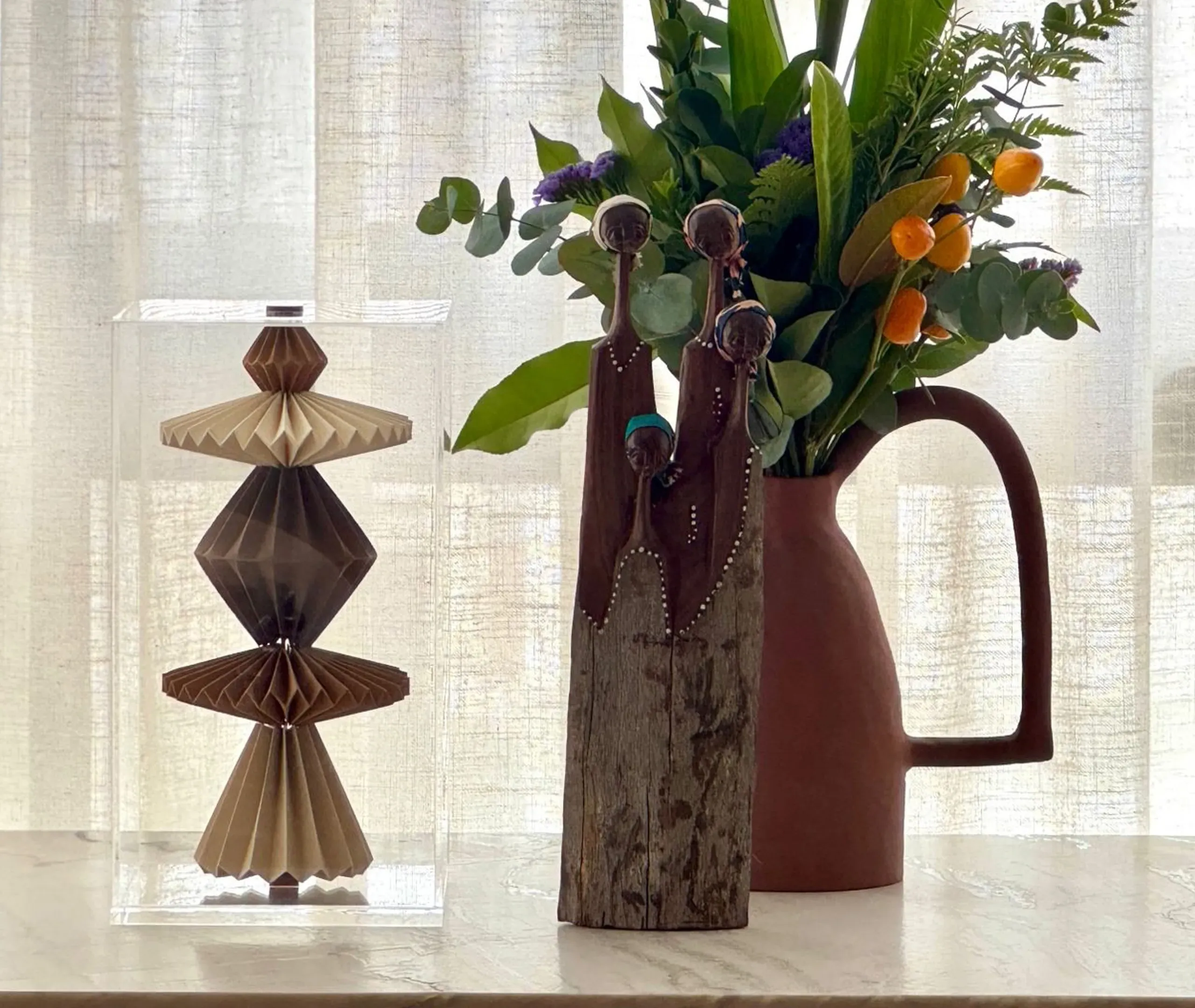 By Gabs Elements Sculpture - Beige