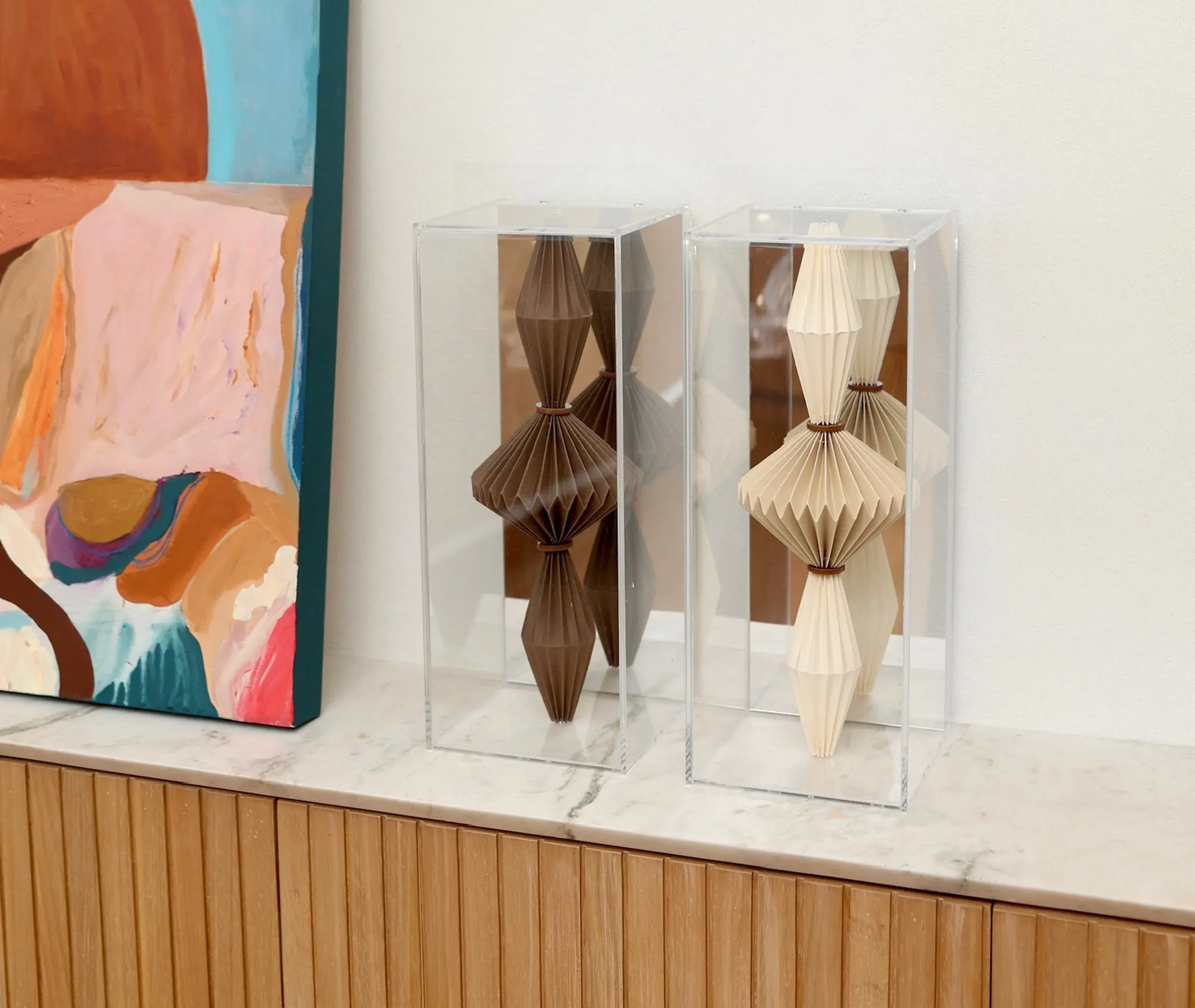 Double Triballoon Joia Sculpture - Off White, Paper