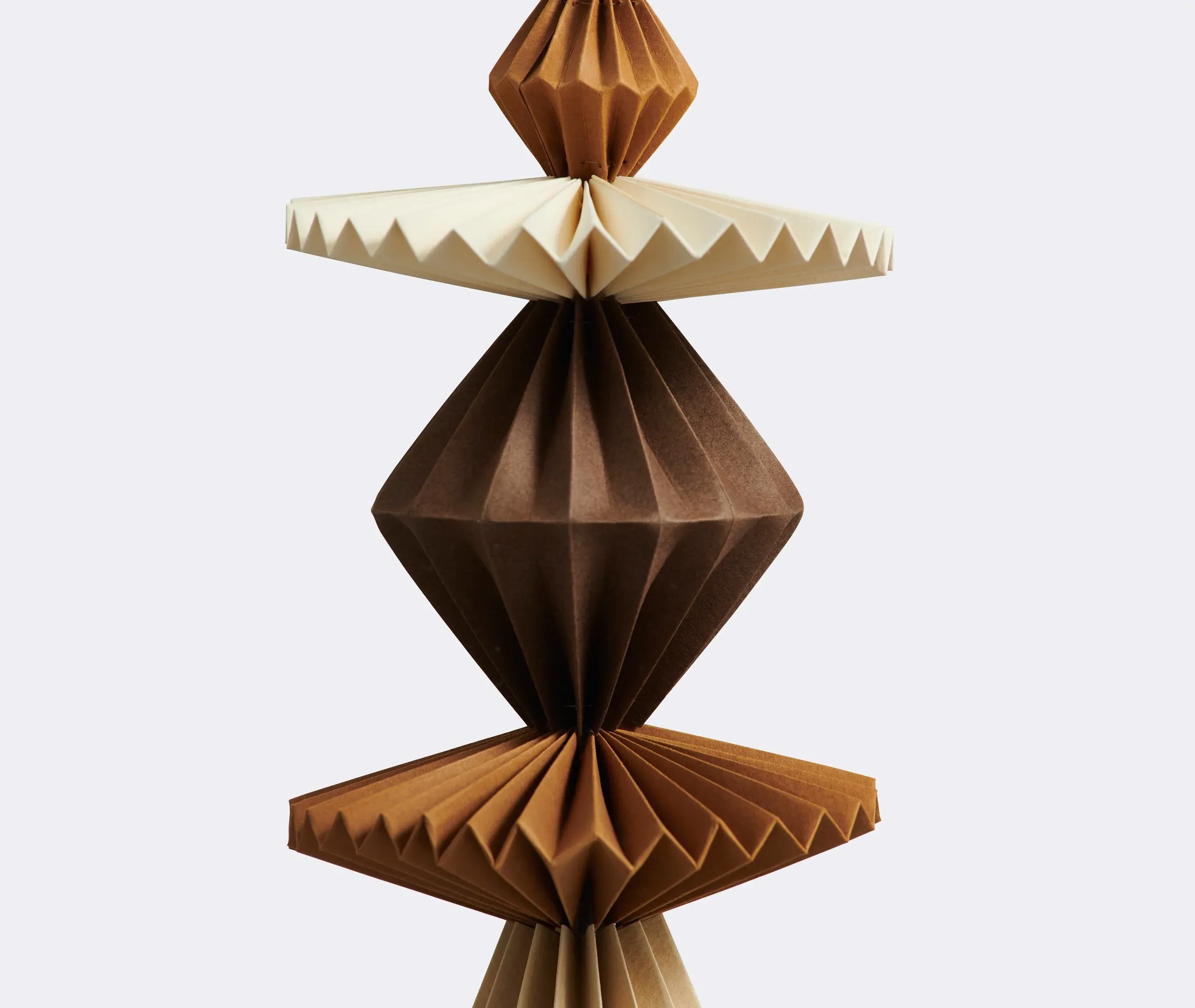 Elements Sculpture in Acrylic Box - Beige, Paper