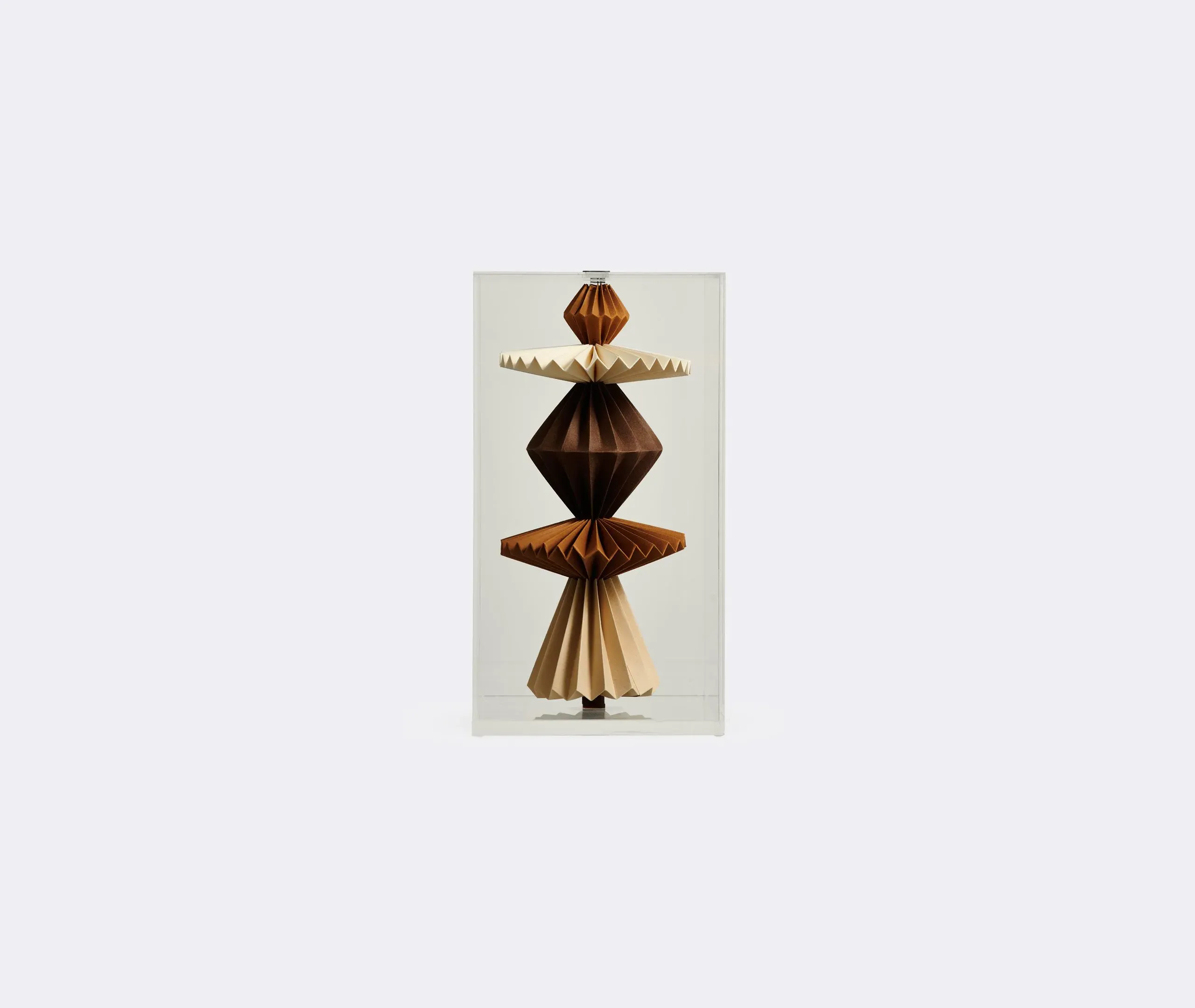 Elements Sculpture in Acrylic Box - Beige, Paper image