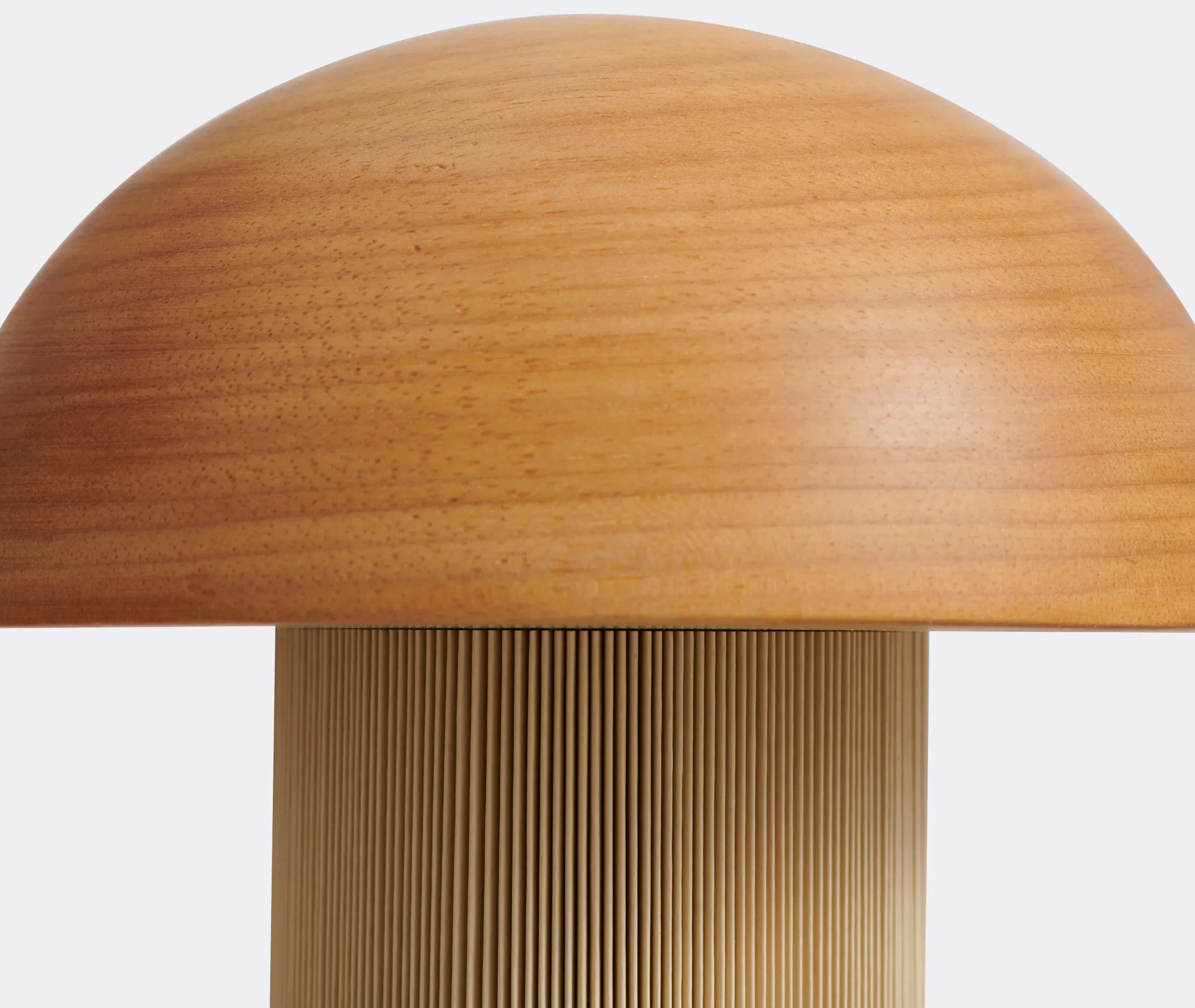 Medium Mushroom Sculpture - Off White, Wood
