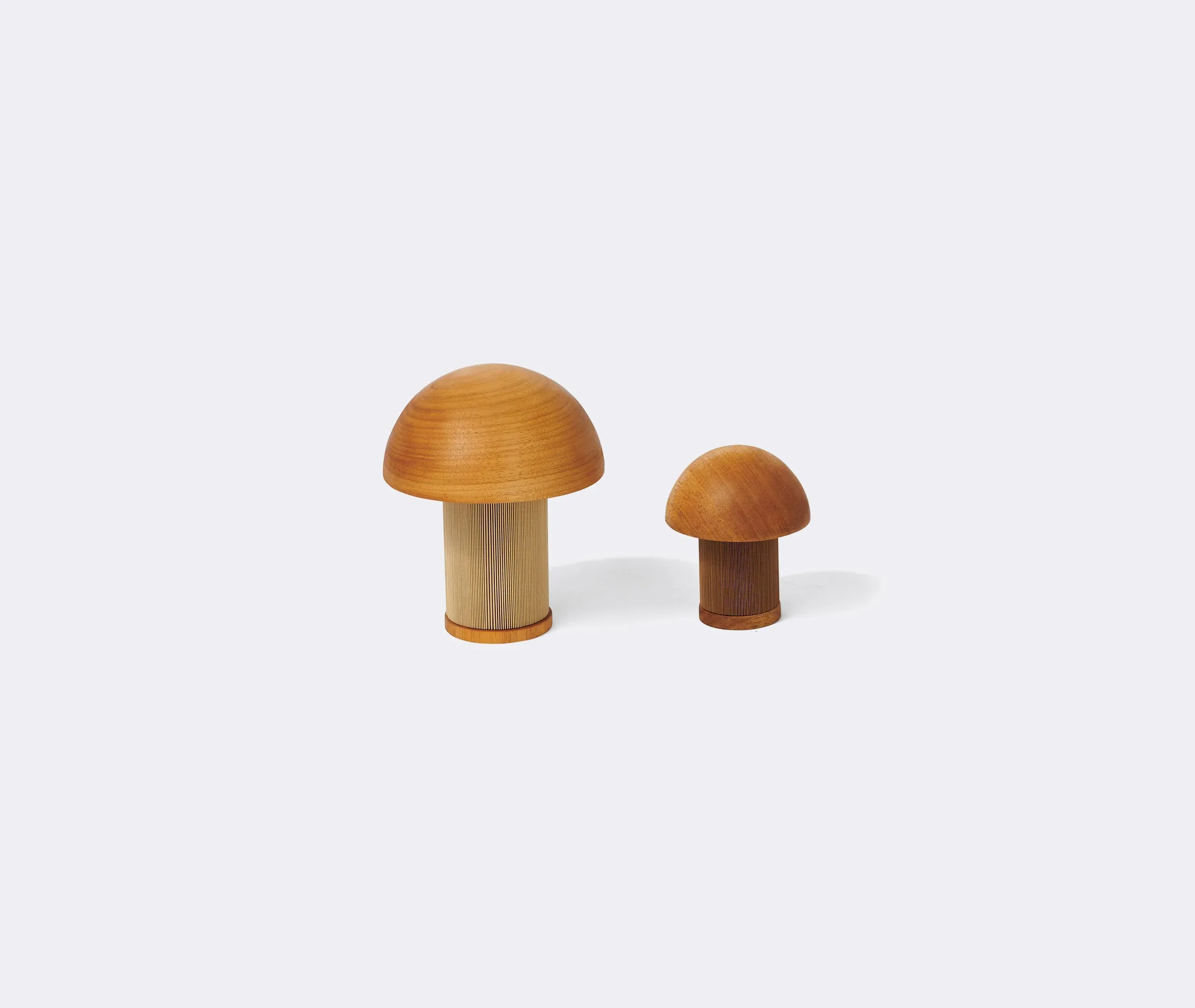 Medium Mushroom Sculpture - Off White, Wood