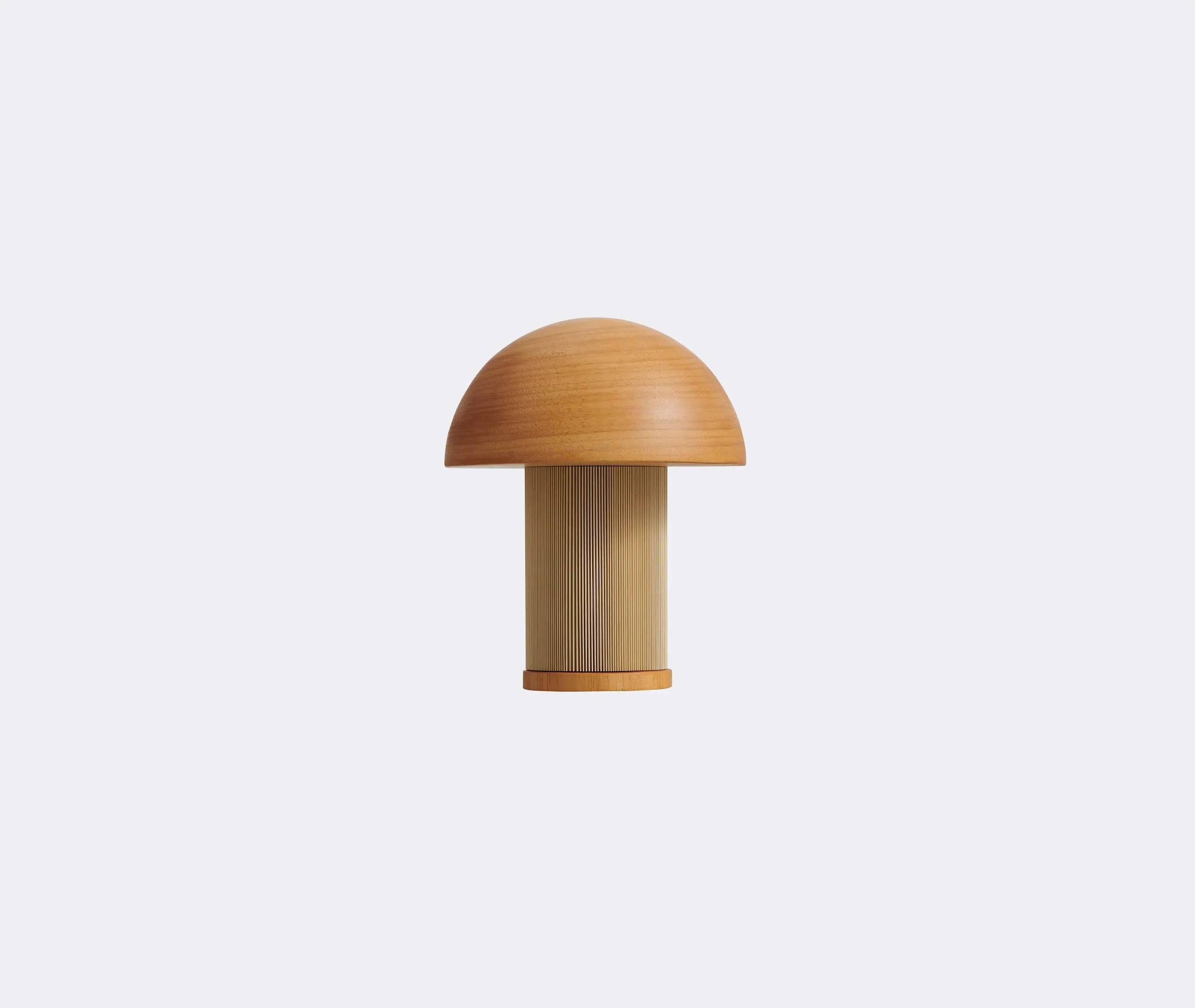 Medium Mushroom Sculpture - Off White, Wood