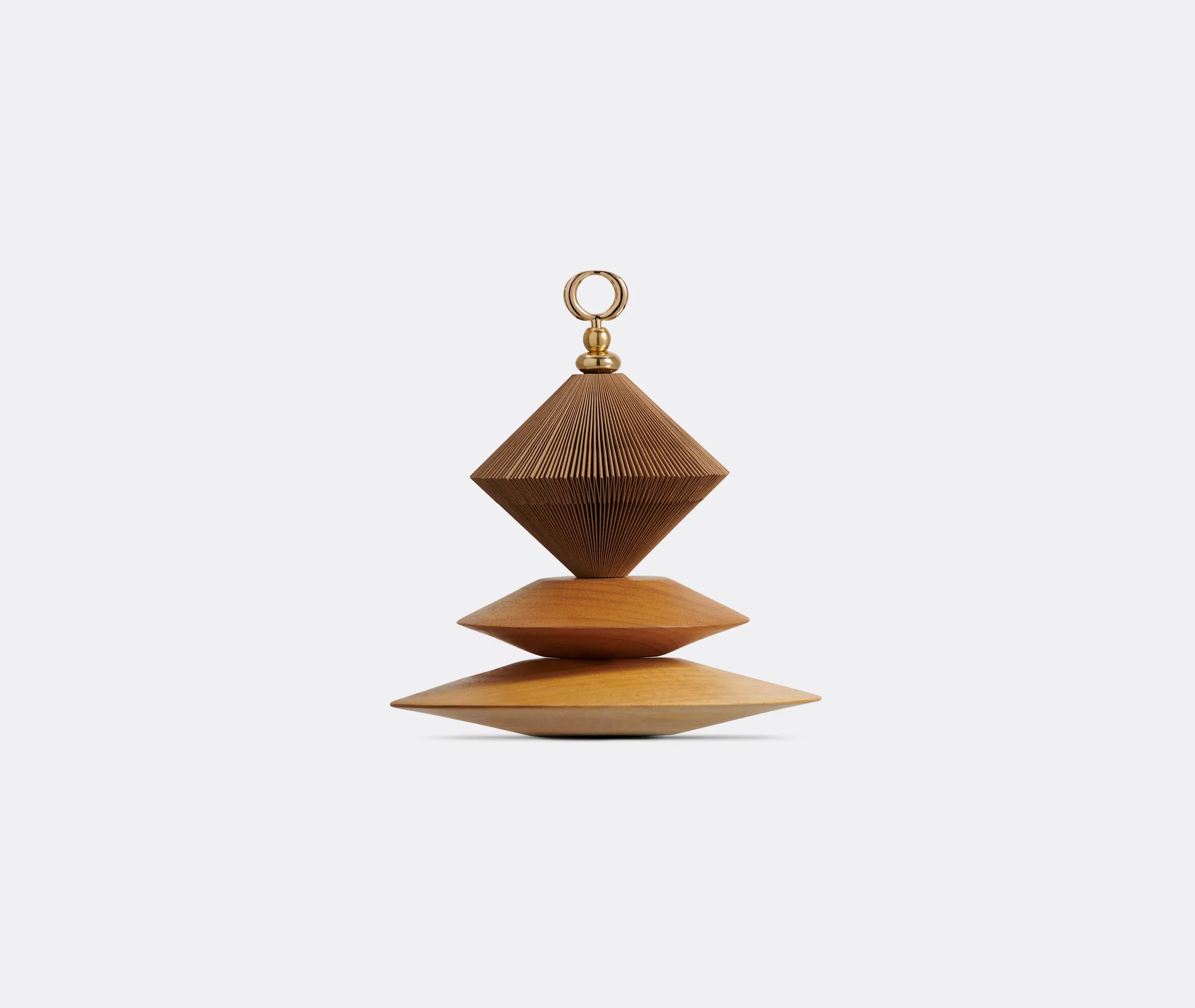 Pião Decorative Sculpture - Brown, Paper product