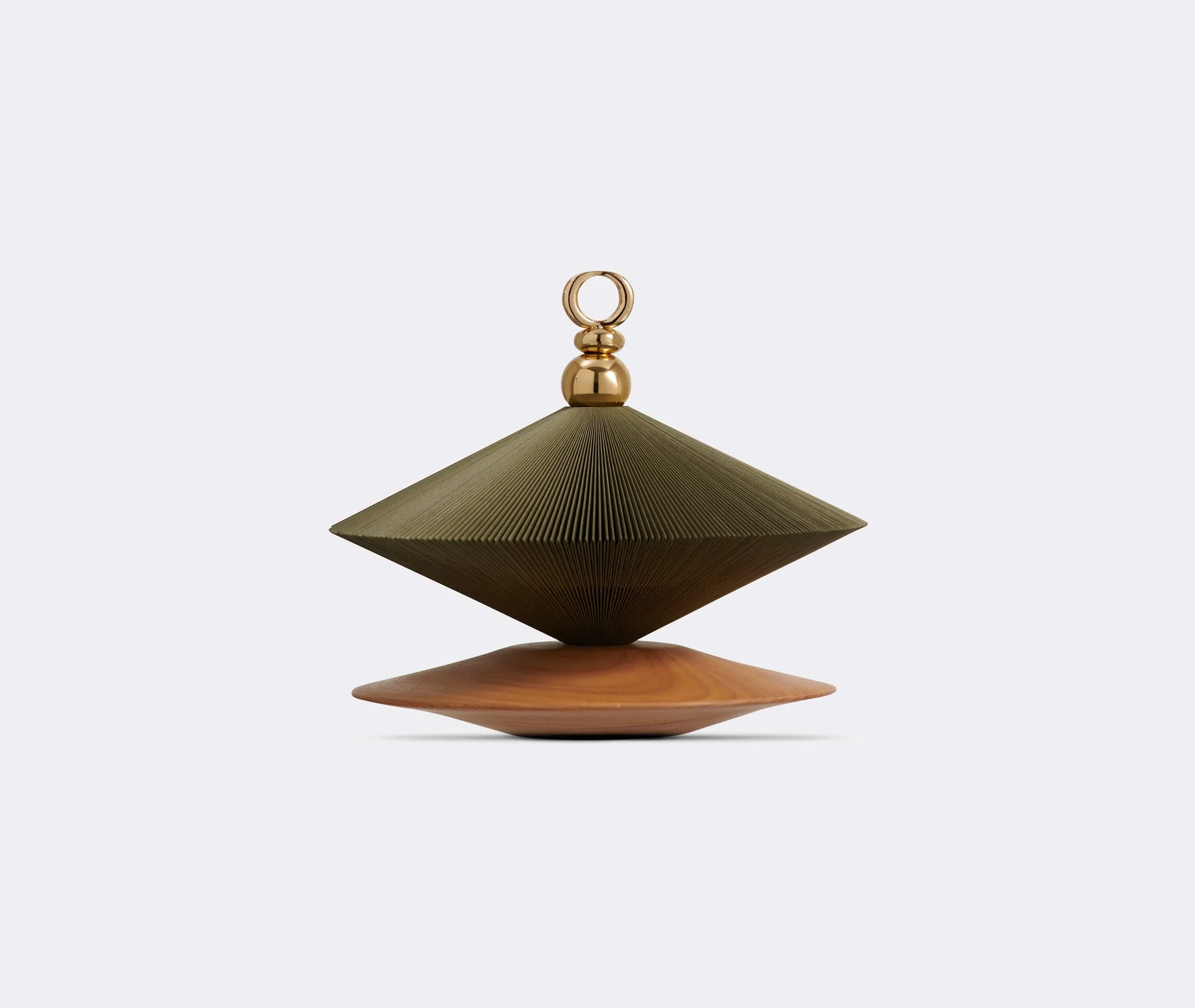 Pião Decorative Sculpture - Green, Paper image