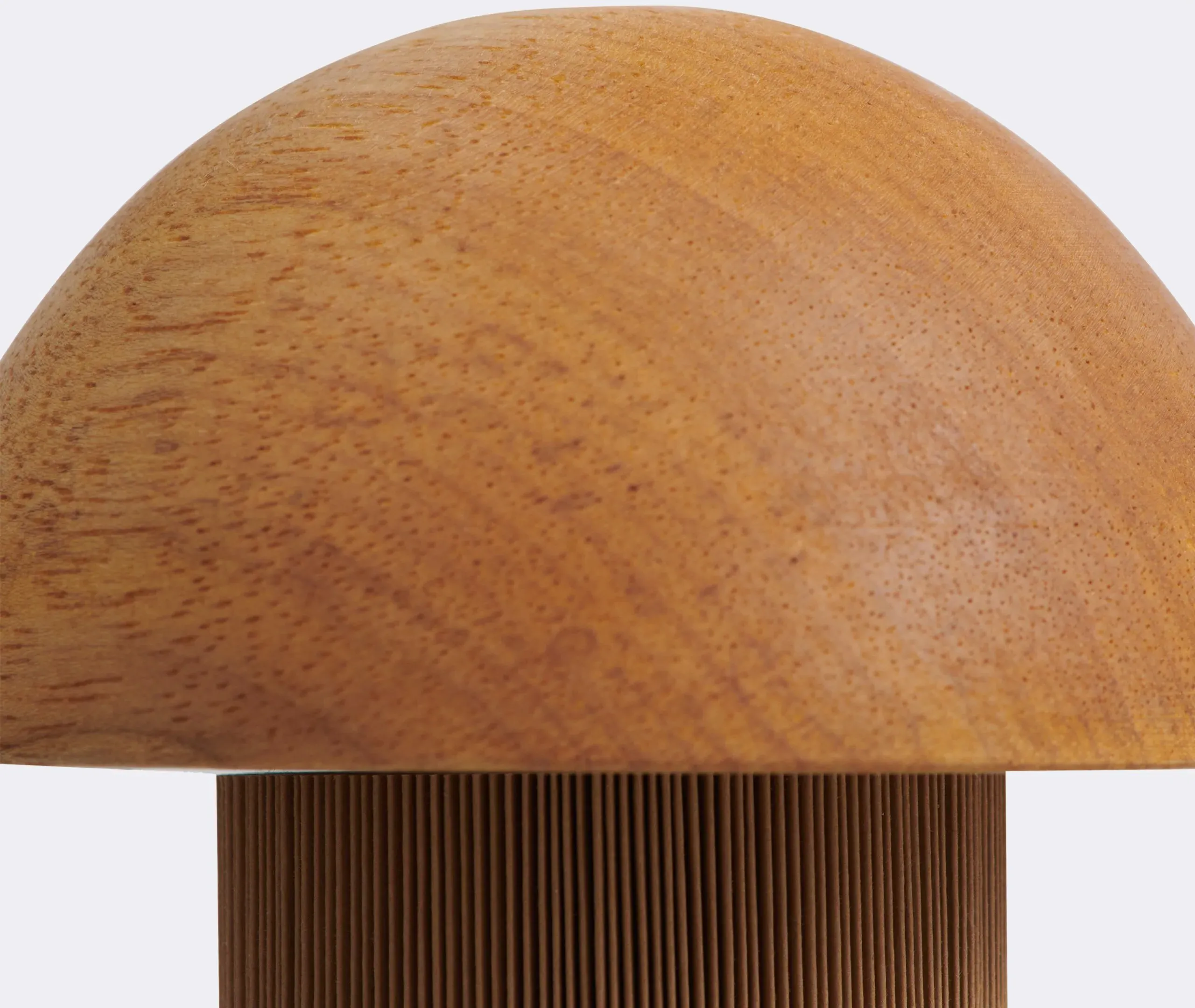 Small Mushroom Sculpture - Brown, Wood