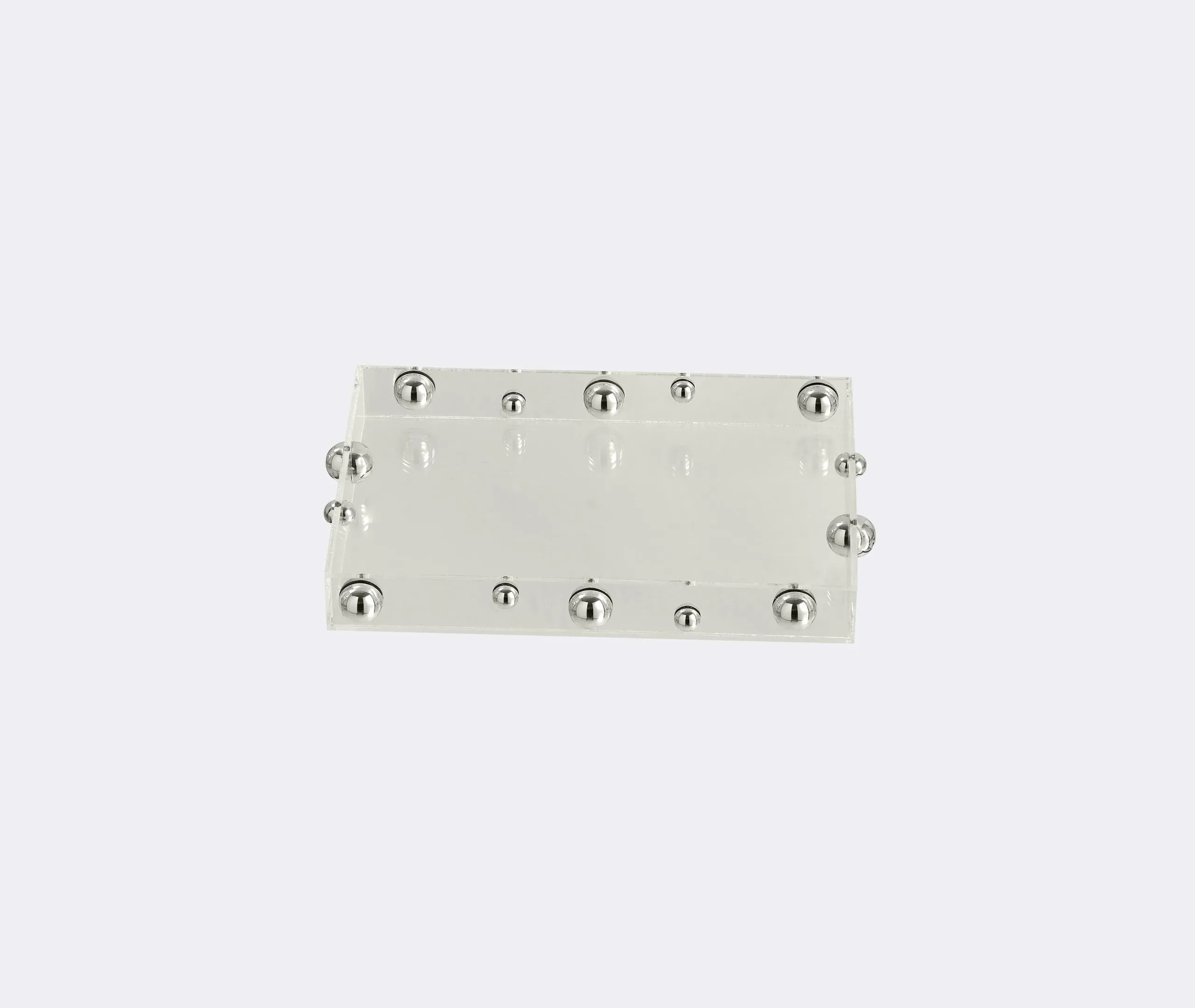 Small Serving Tray - Silver, Acrylic
